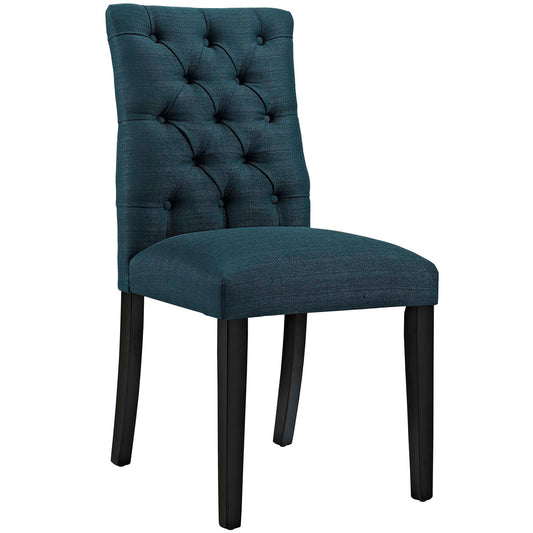 Heiress Upholstered Fabric Dining Chair, Azure