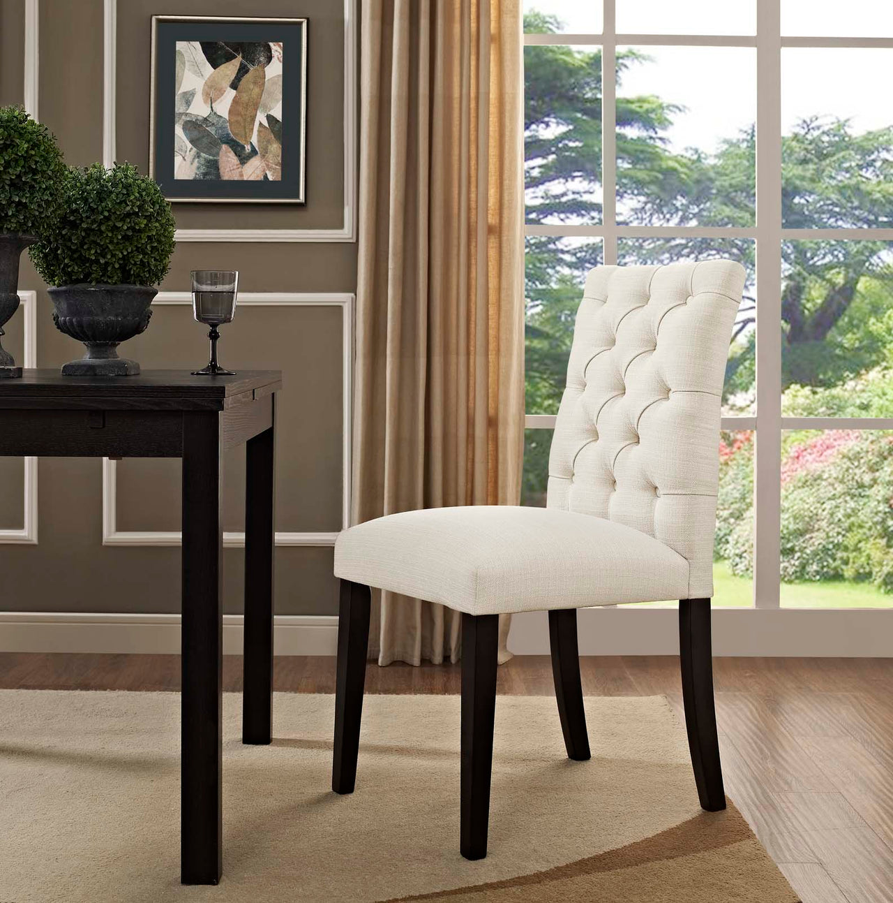 Heiress Upholstered Fabric Dining Chair, Beige