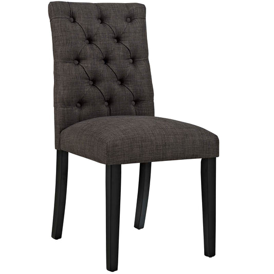 Heiress Upholstered Fabric Dining Chair, Brown
