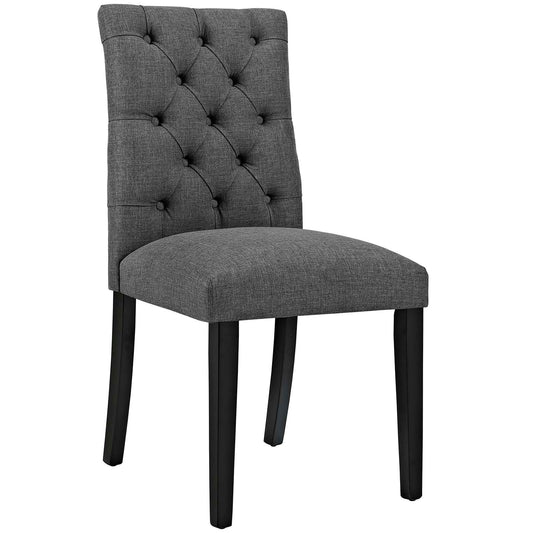 Heiress Upholstered Fabric Dining Chair, Gray