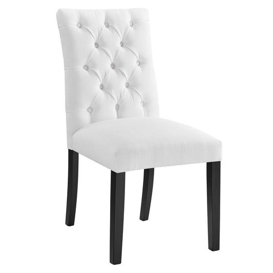 Heiress Upholstered Fabric Dining Chair, White