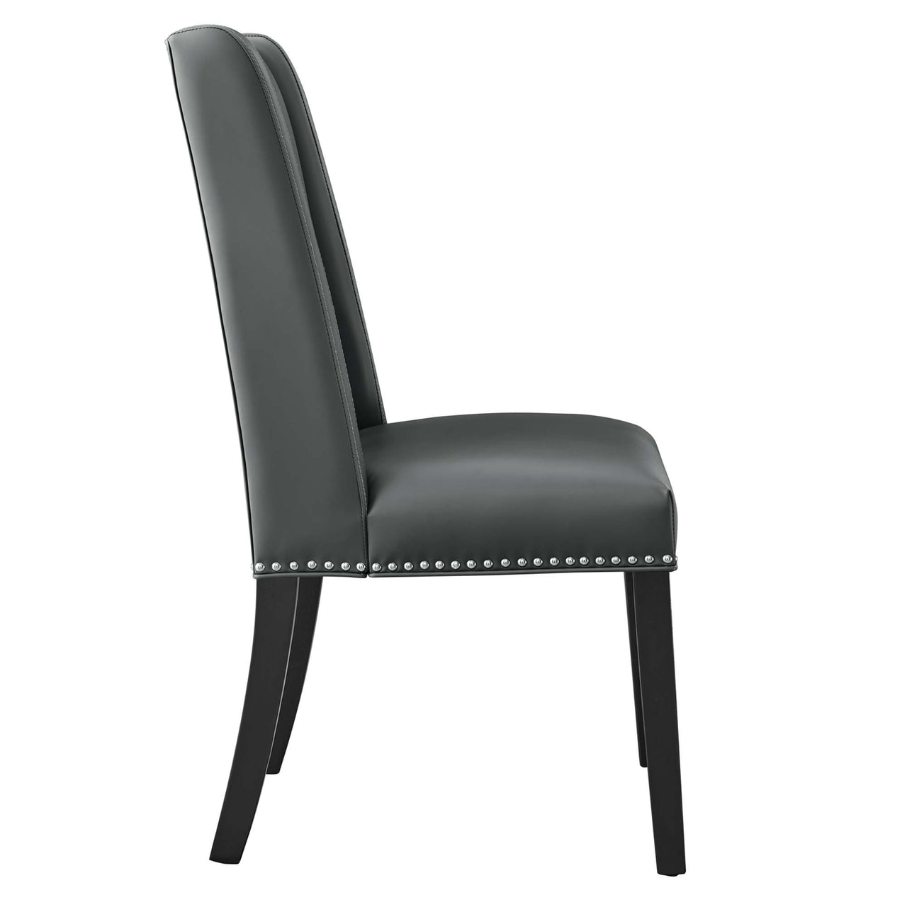 Baron Vegan Leather Dining Chair, Gray
