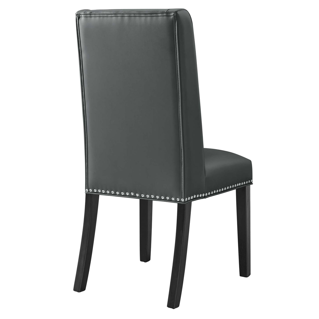 Baron Vegan Leather Dining Chair, Gray