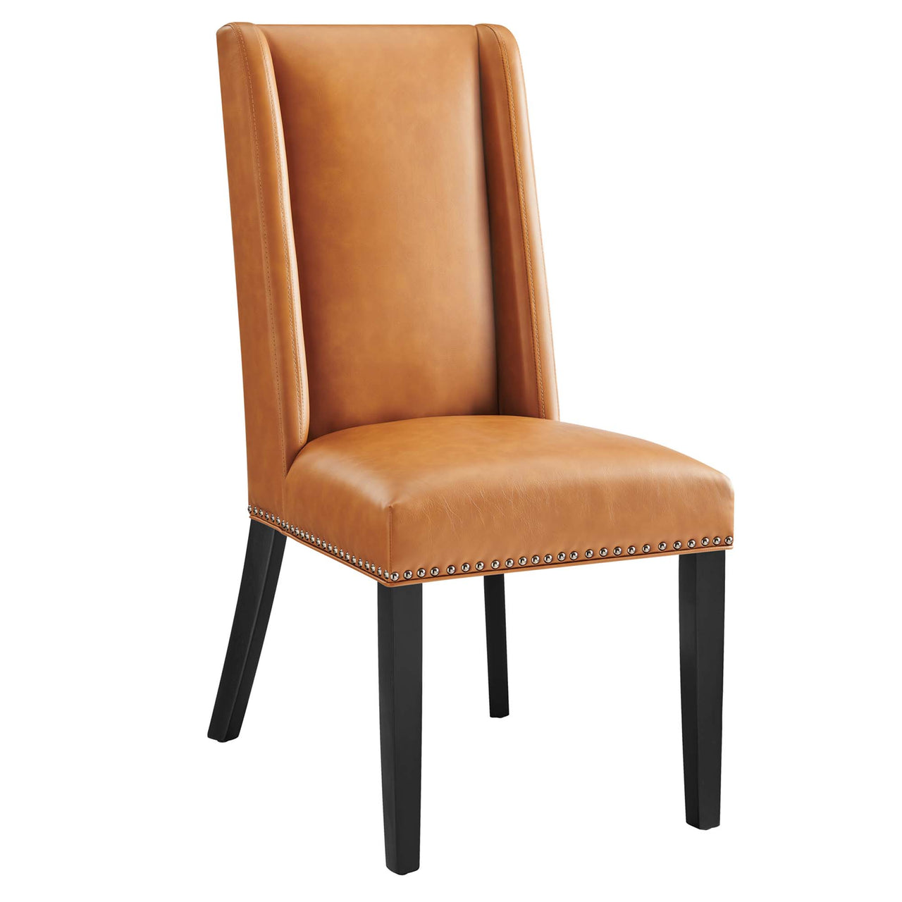 Bellare Eco-Leather Dining Chair, Tan