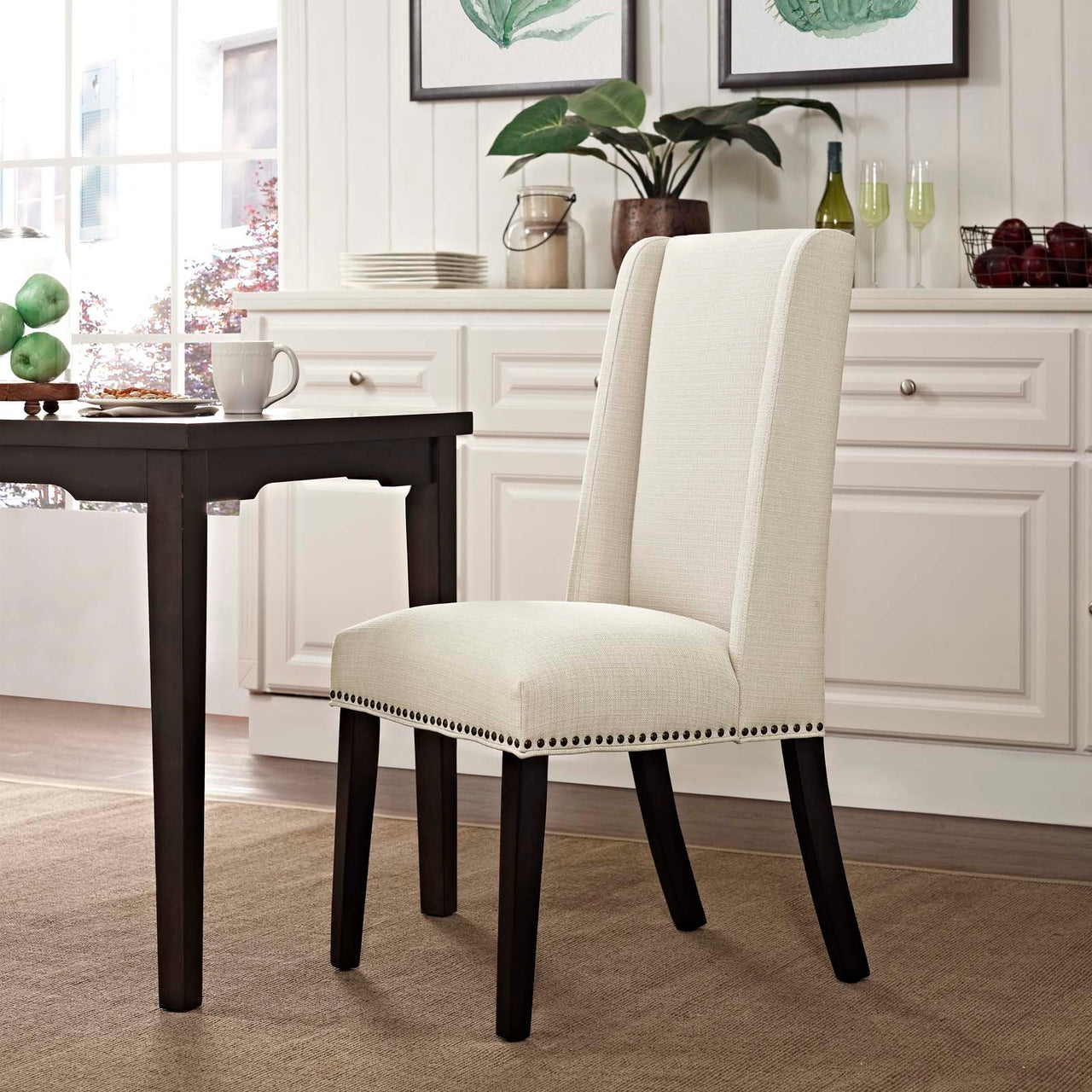 Bellare Fabric Dining Chair, Beige