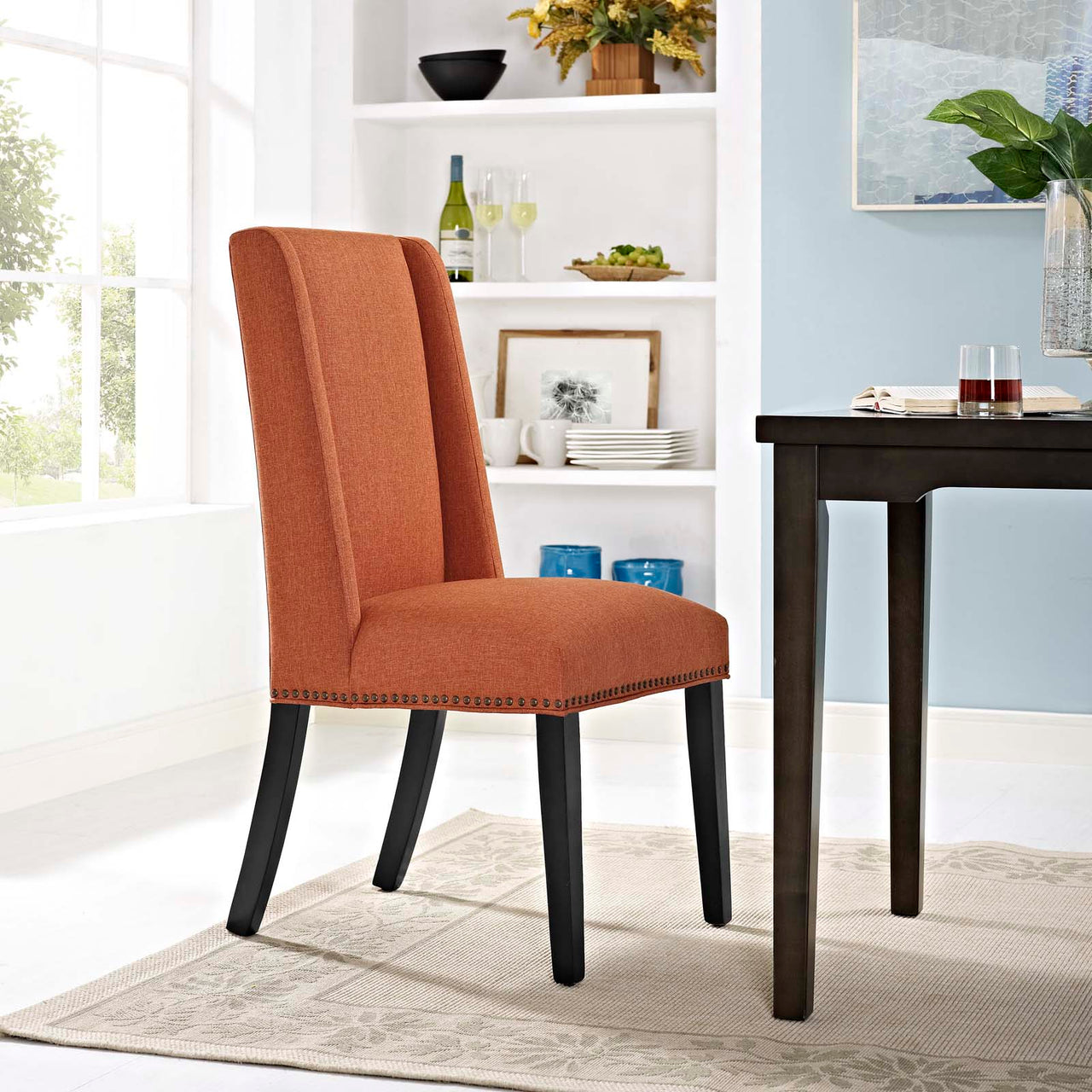 Baron Fabric Dining Chair, Orange