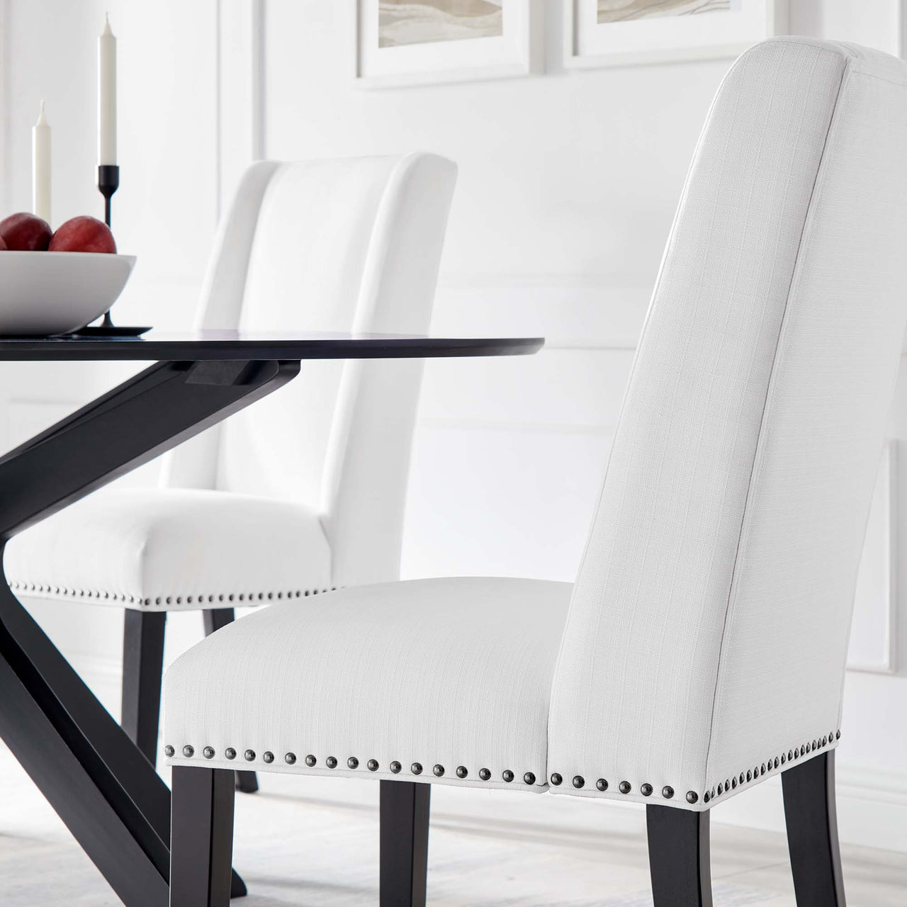 Bellare Fabric Dining Chair, White