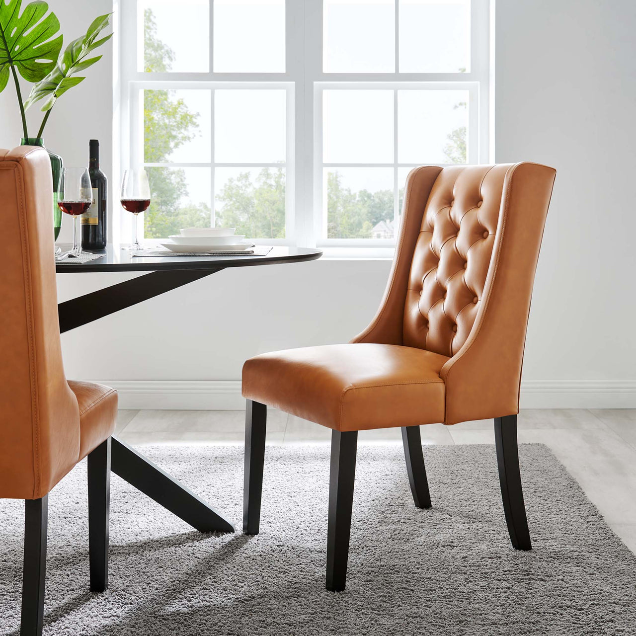 Bellarett Eco-Leather Dining Chair, Tan