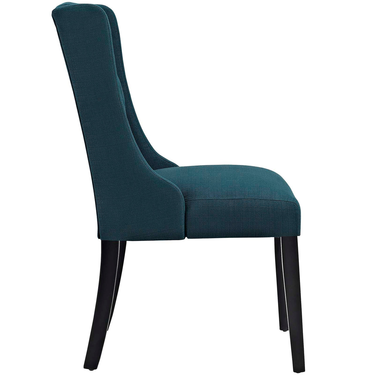Baronet Button Tufted Fabric Dining Chair, Azure