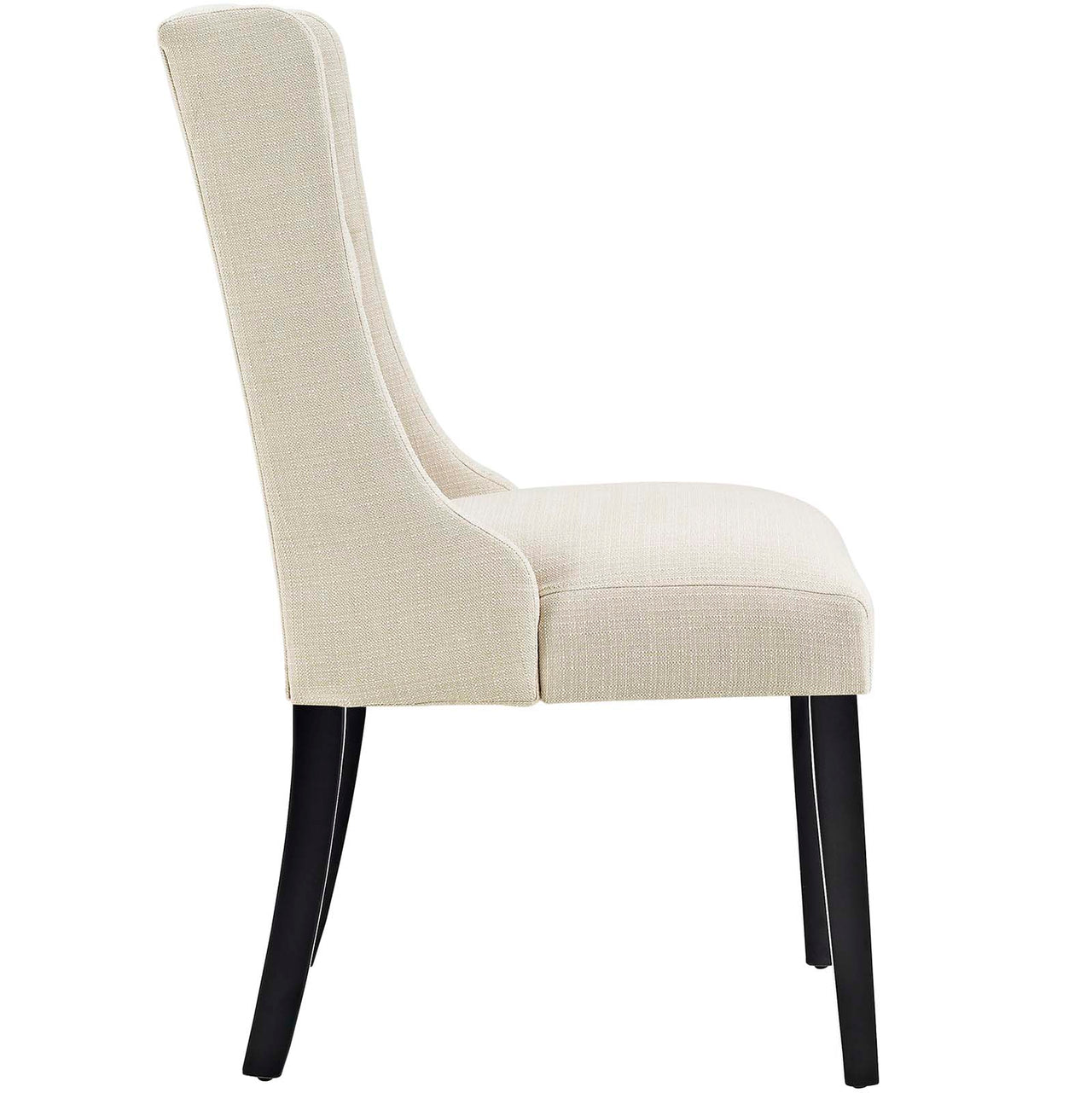 Baronet Button Tufted Fabric Dining Chair, Beige