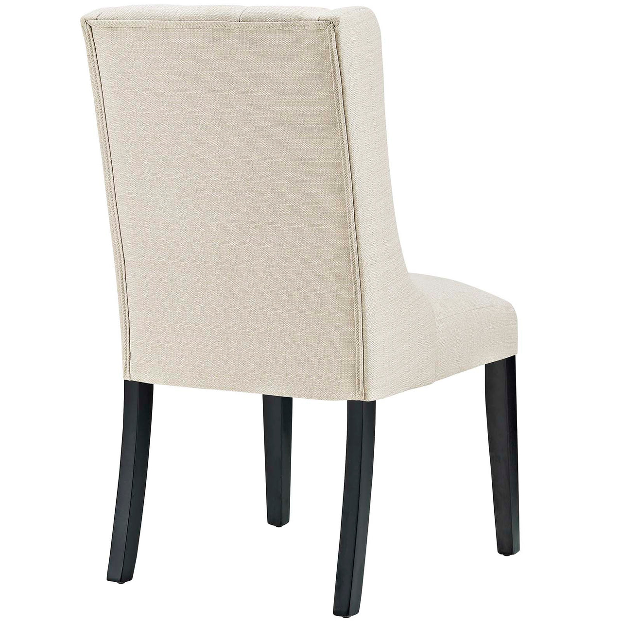 Baronet Button Tufted Fabric Dining Chair, Beige