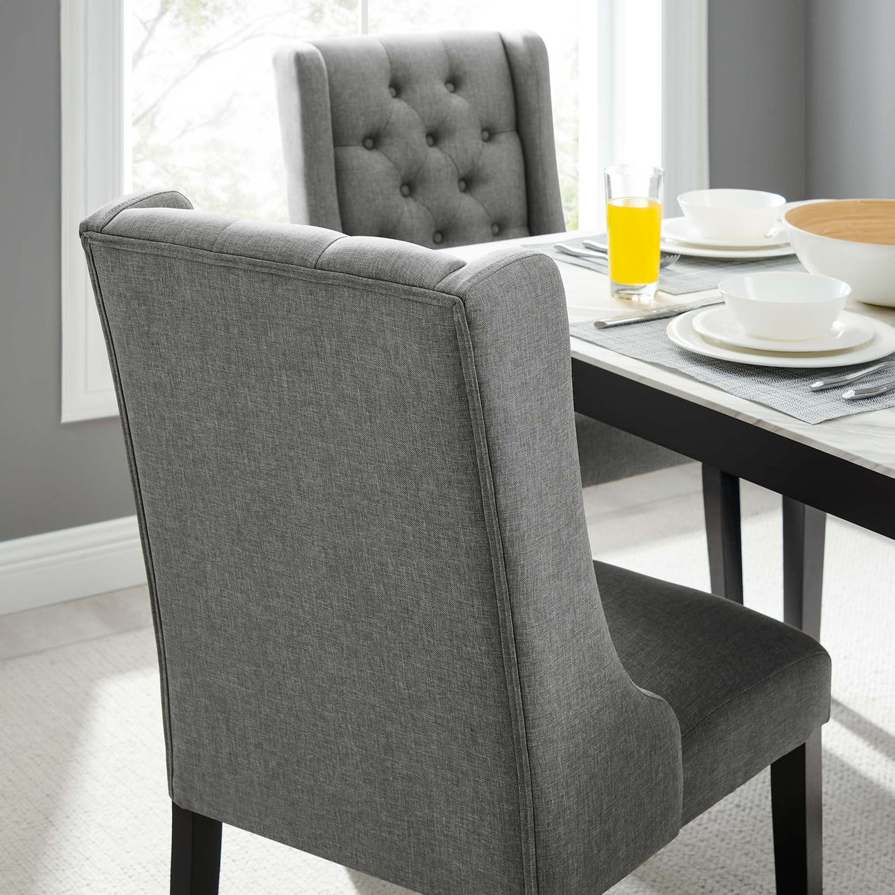 Bellarett Fabric Dining Chair, Light Gray