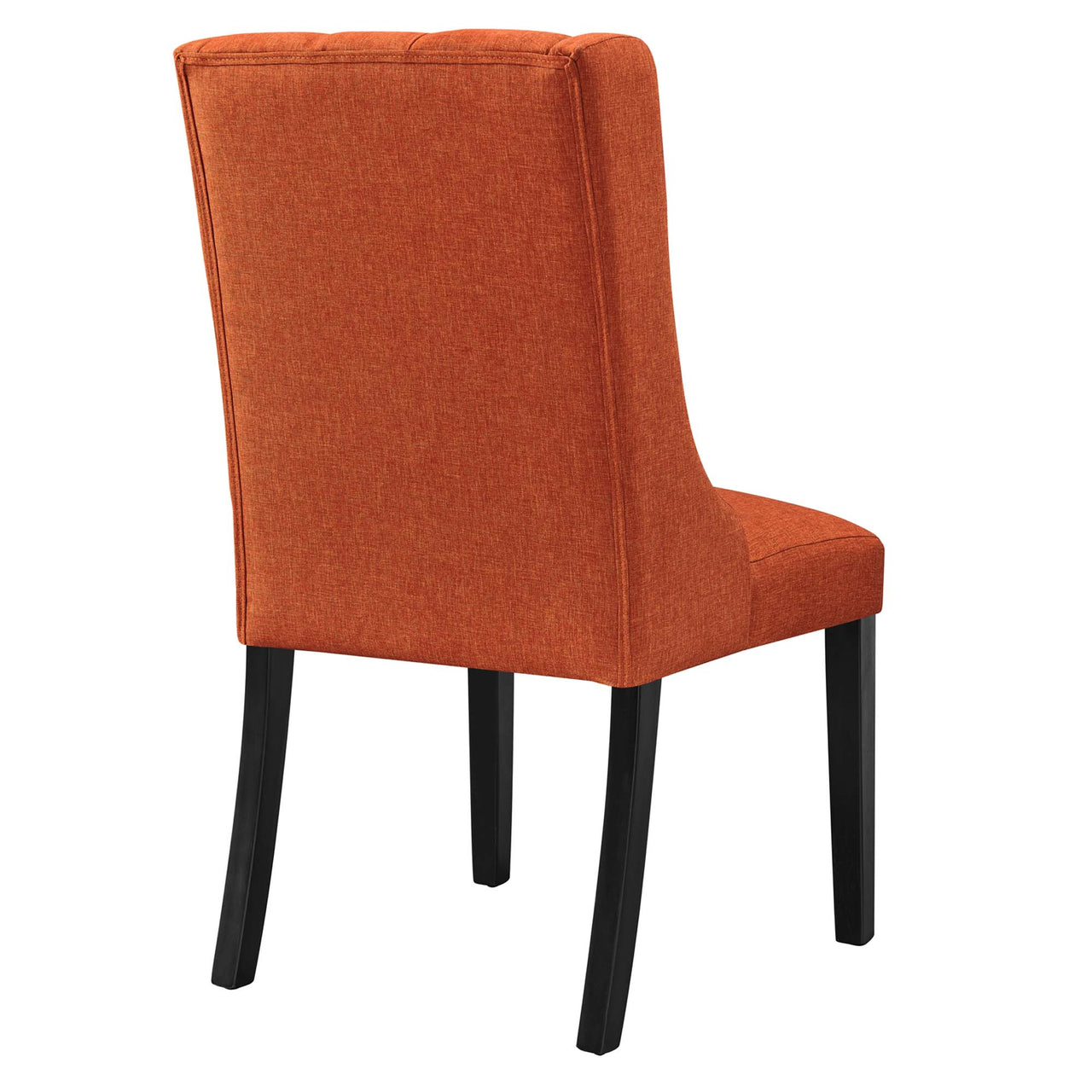 Baronet Button Tufted Fabric Dining Chair, Orange