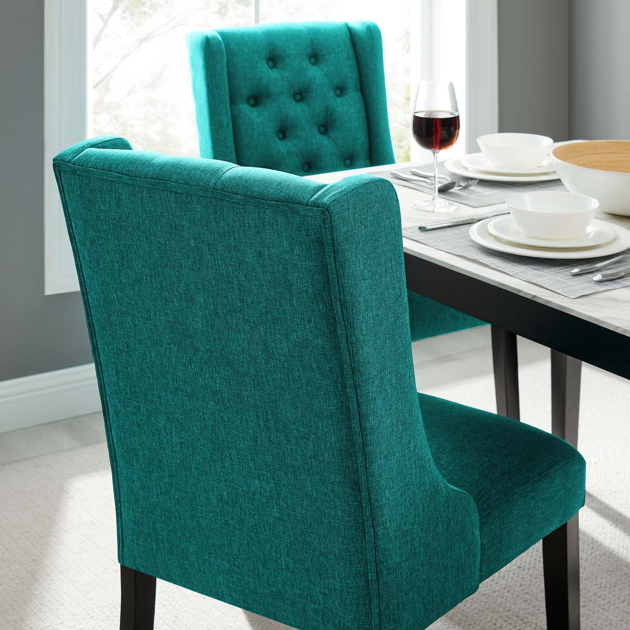Bellarett Fabric Dining Chair, Teal