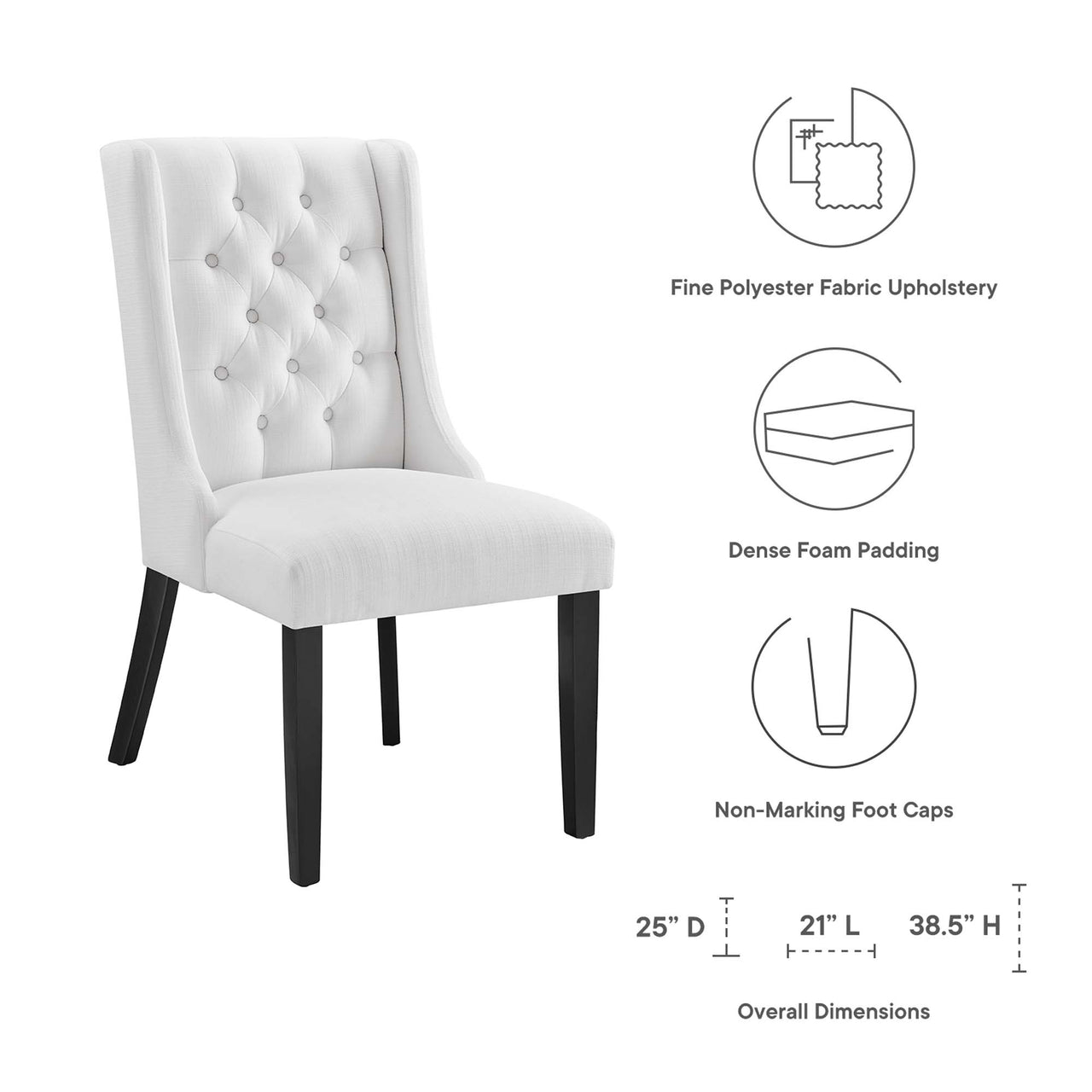 Bellarett Fabric Dining Chair, White