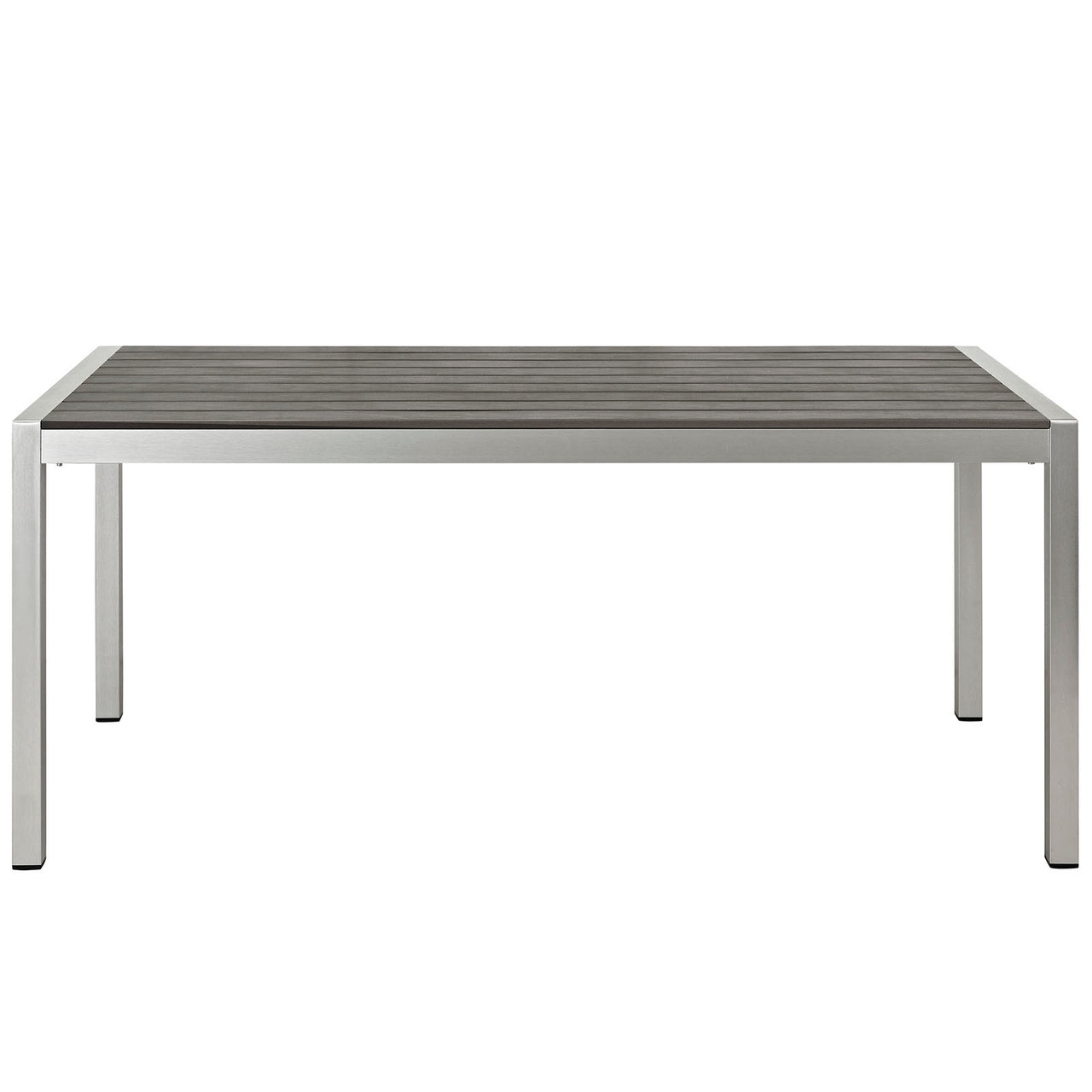 Shorea Alfresco Dining Table, Silver & Gray