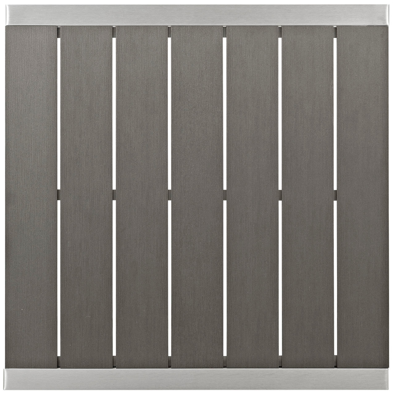Shore Outdoor Patio Aluminum Bar Table, Silver & Gray