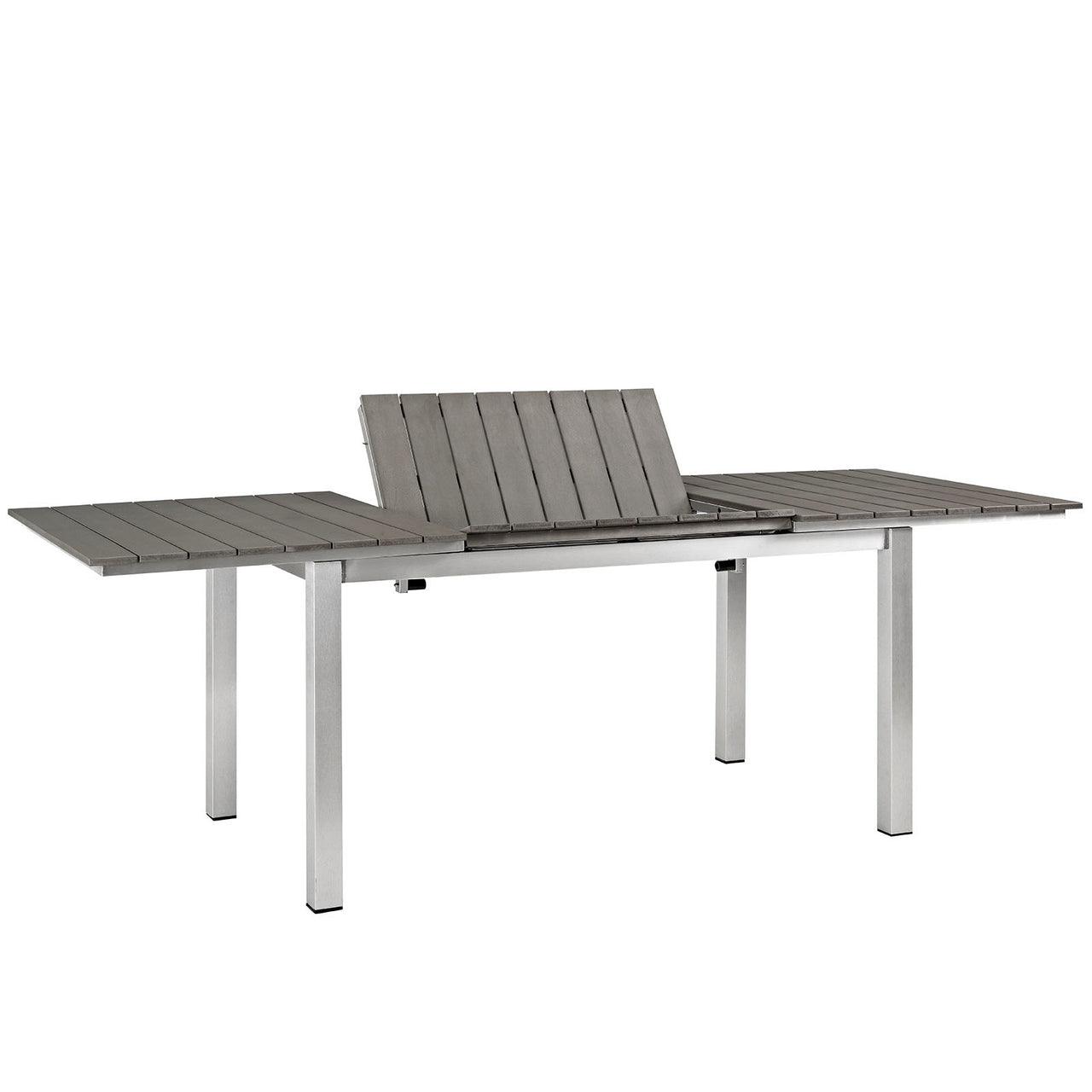 Shorea Alfresco Dining Table, Silver & Gray