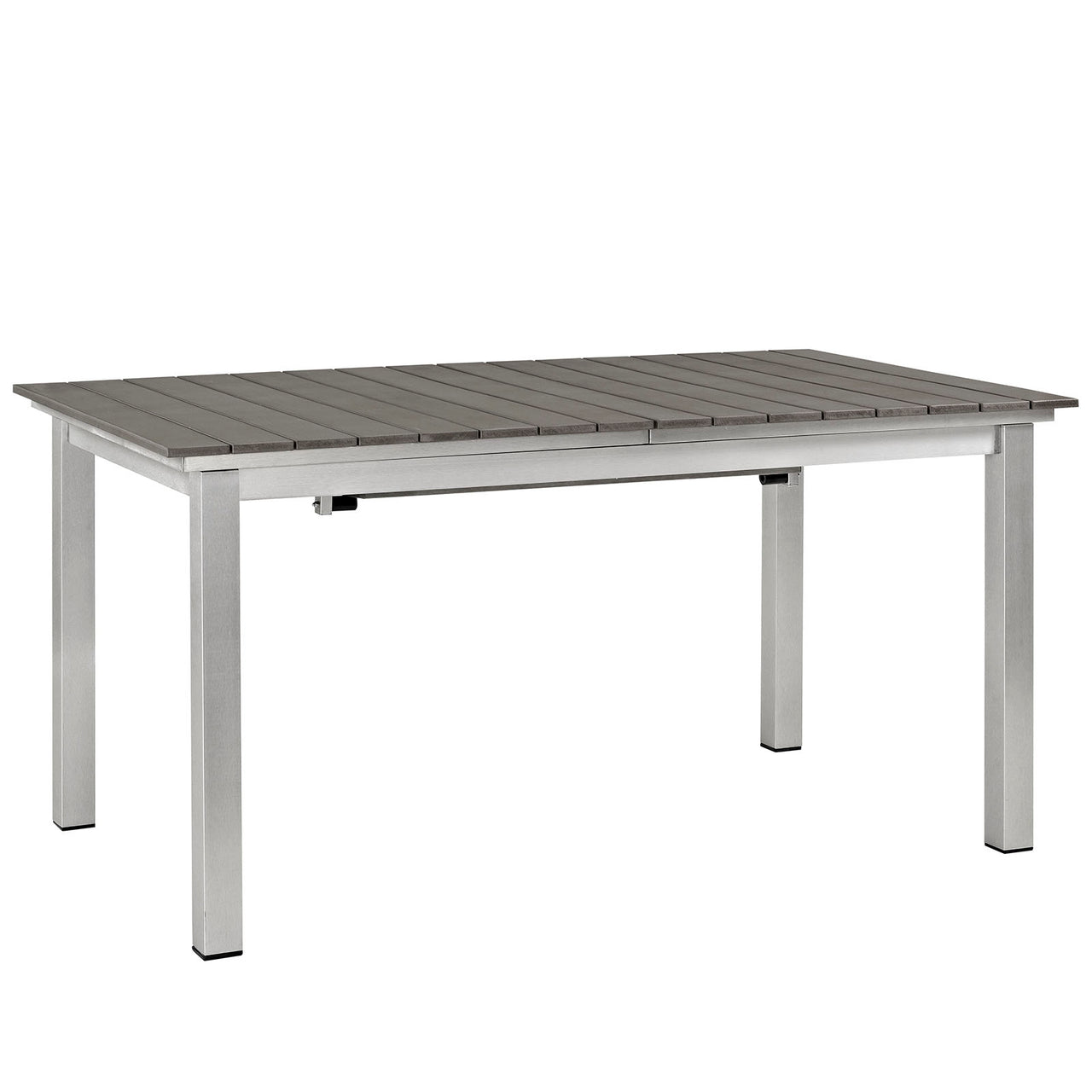 Shorea Alfresco Dining Table, Silver & Gray