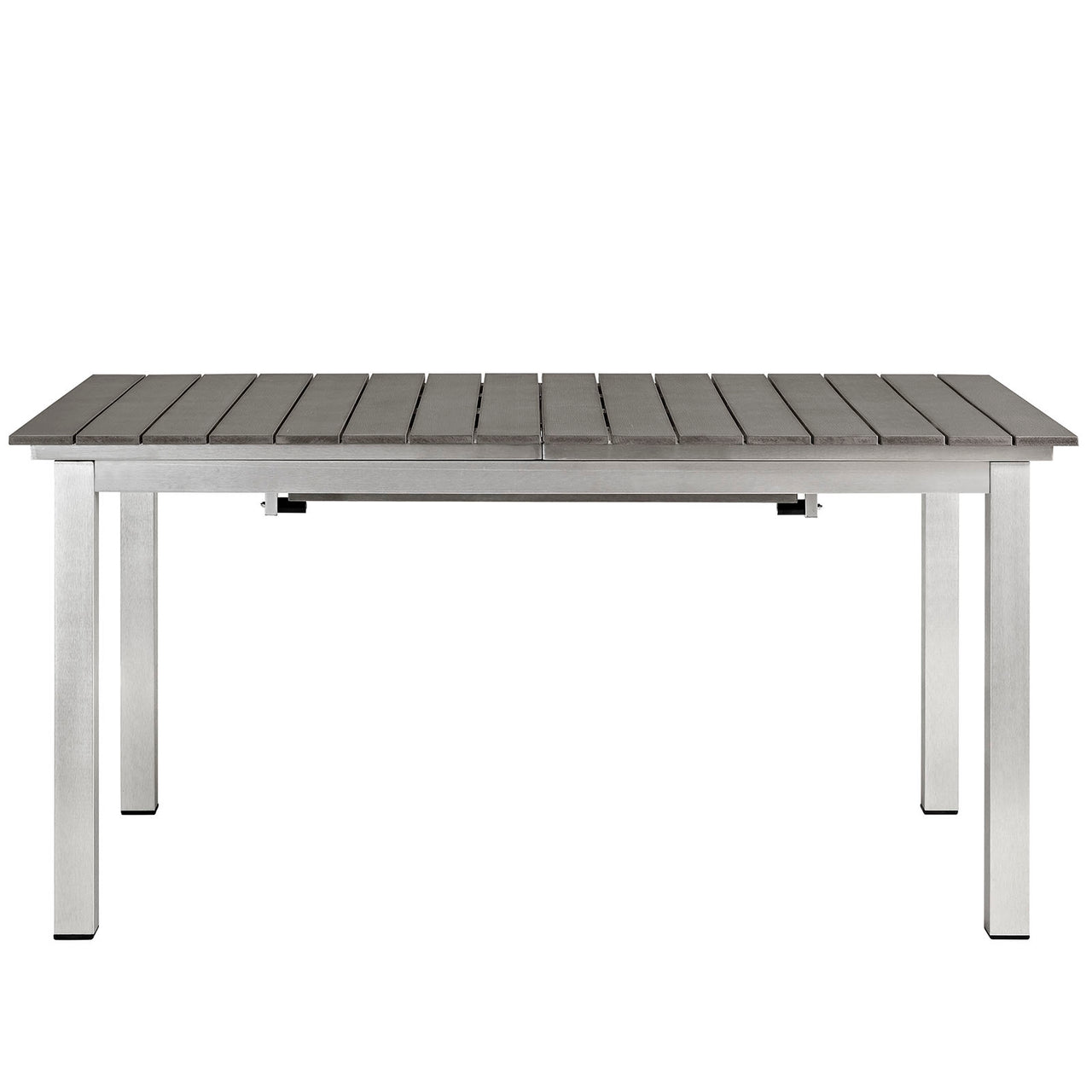 Shorea Alfresco Dining Table, Silver & Gray