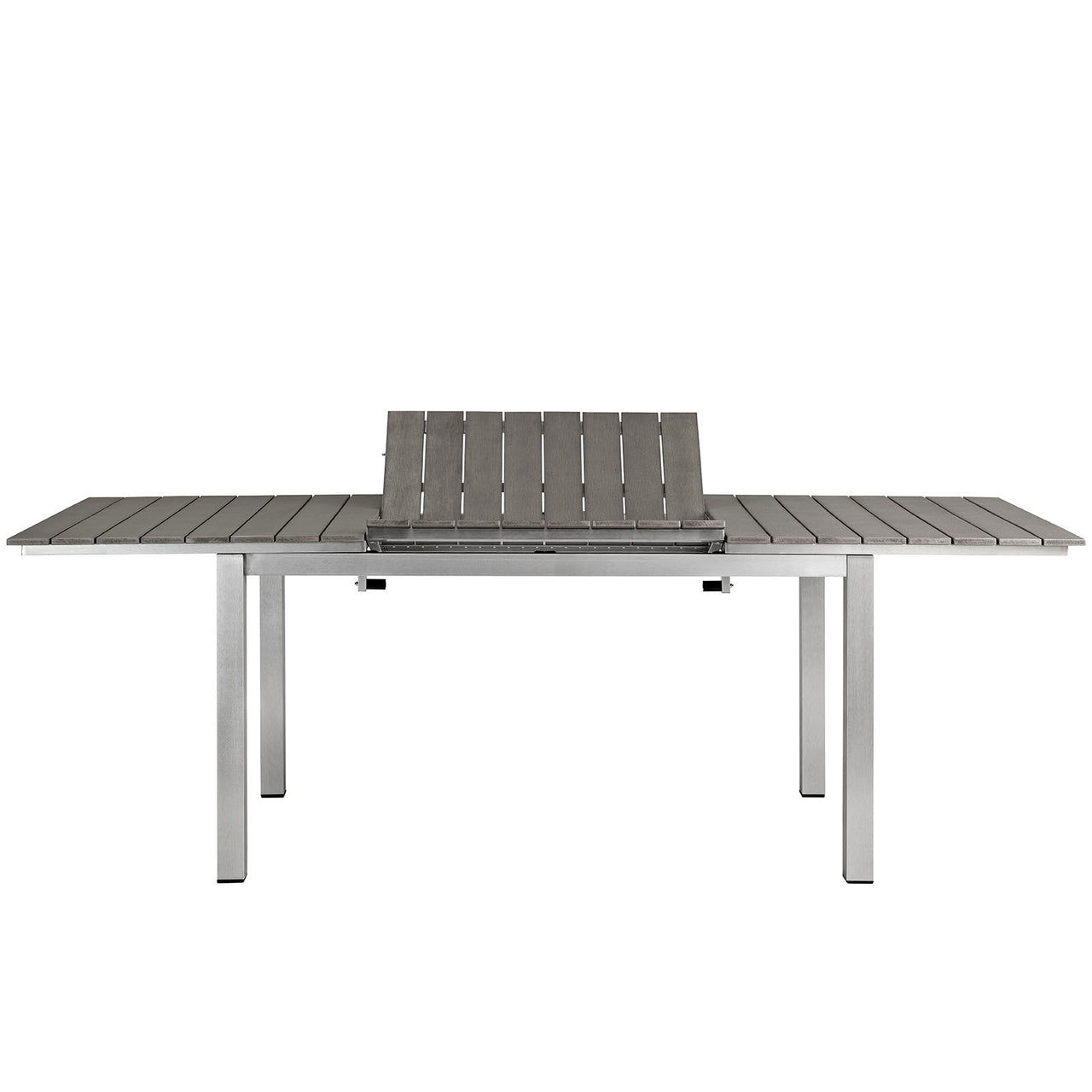 Shorea Alfresco Dining Table, Silver & Gray