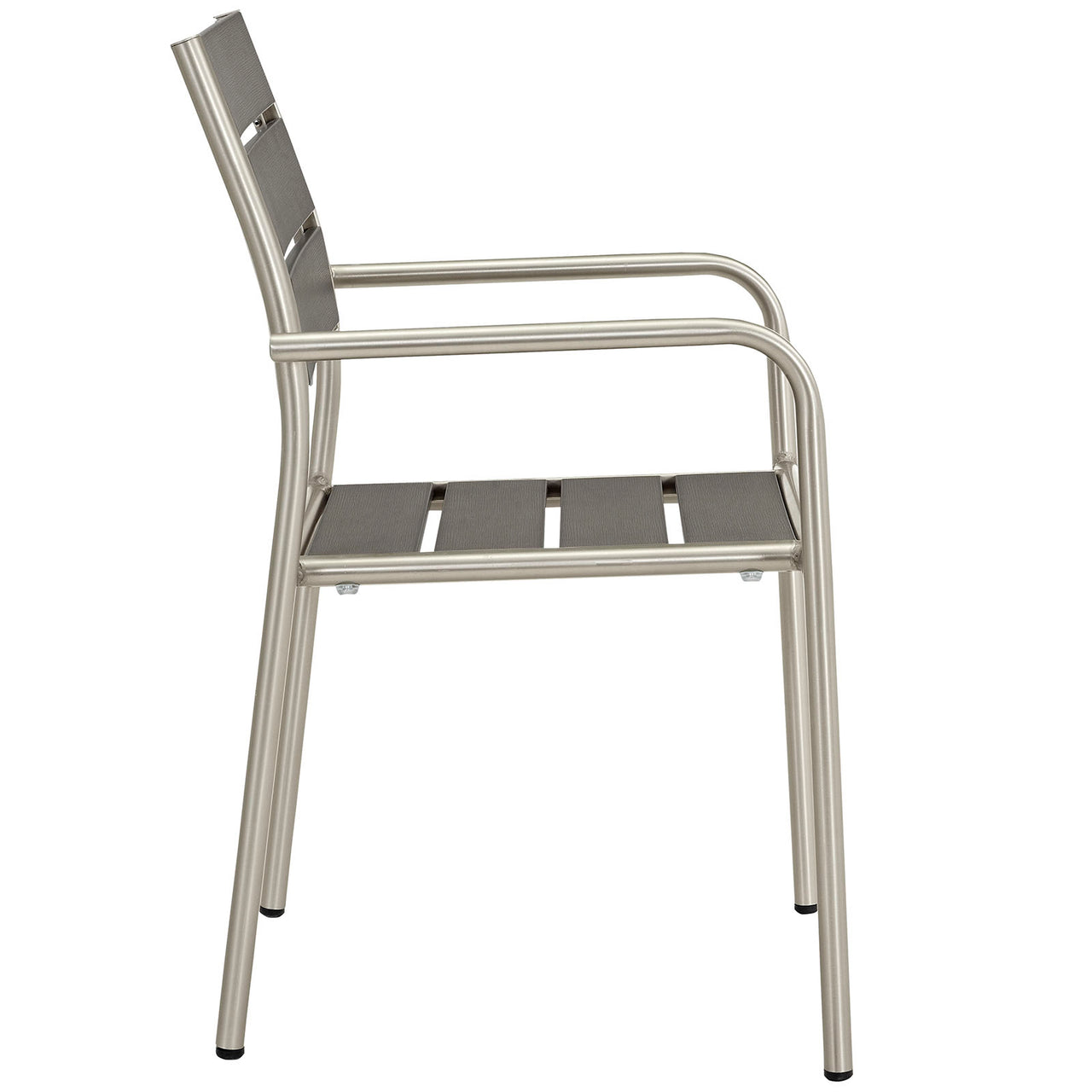 Shorea Alfresco Dining Rounded Armchair, Silver & Gray