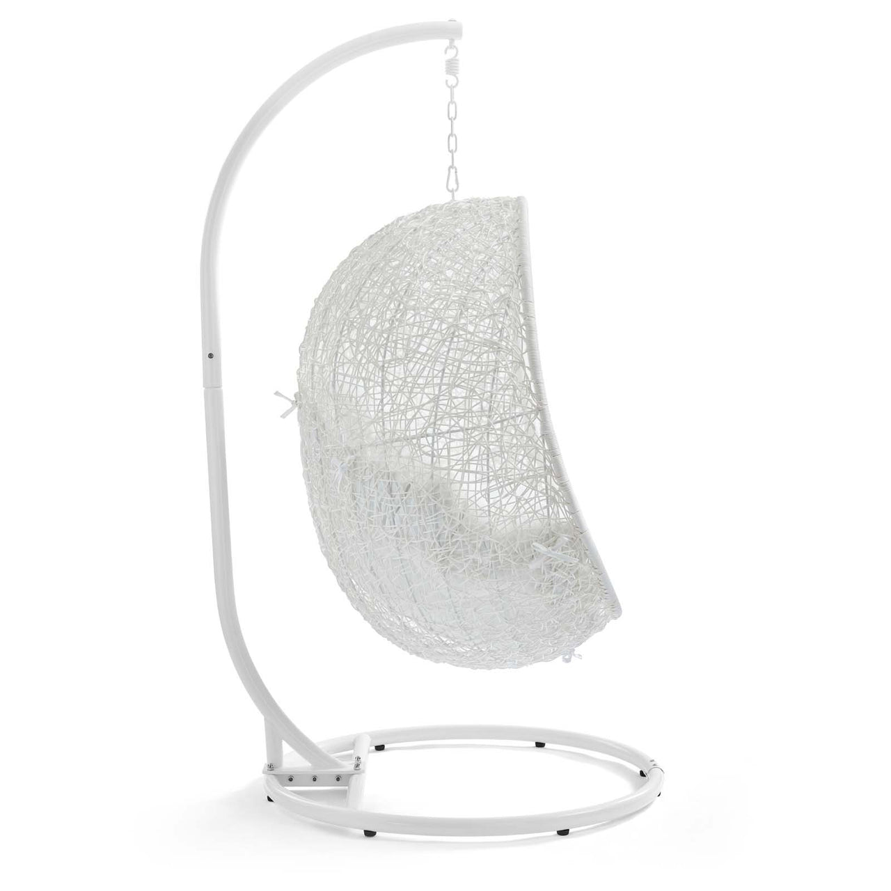 Shell Alfresco Swing Chair w/ Stand, White