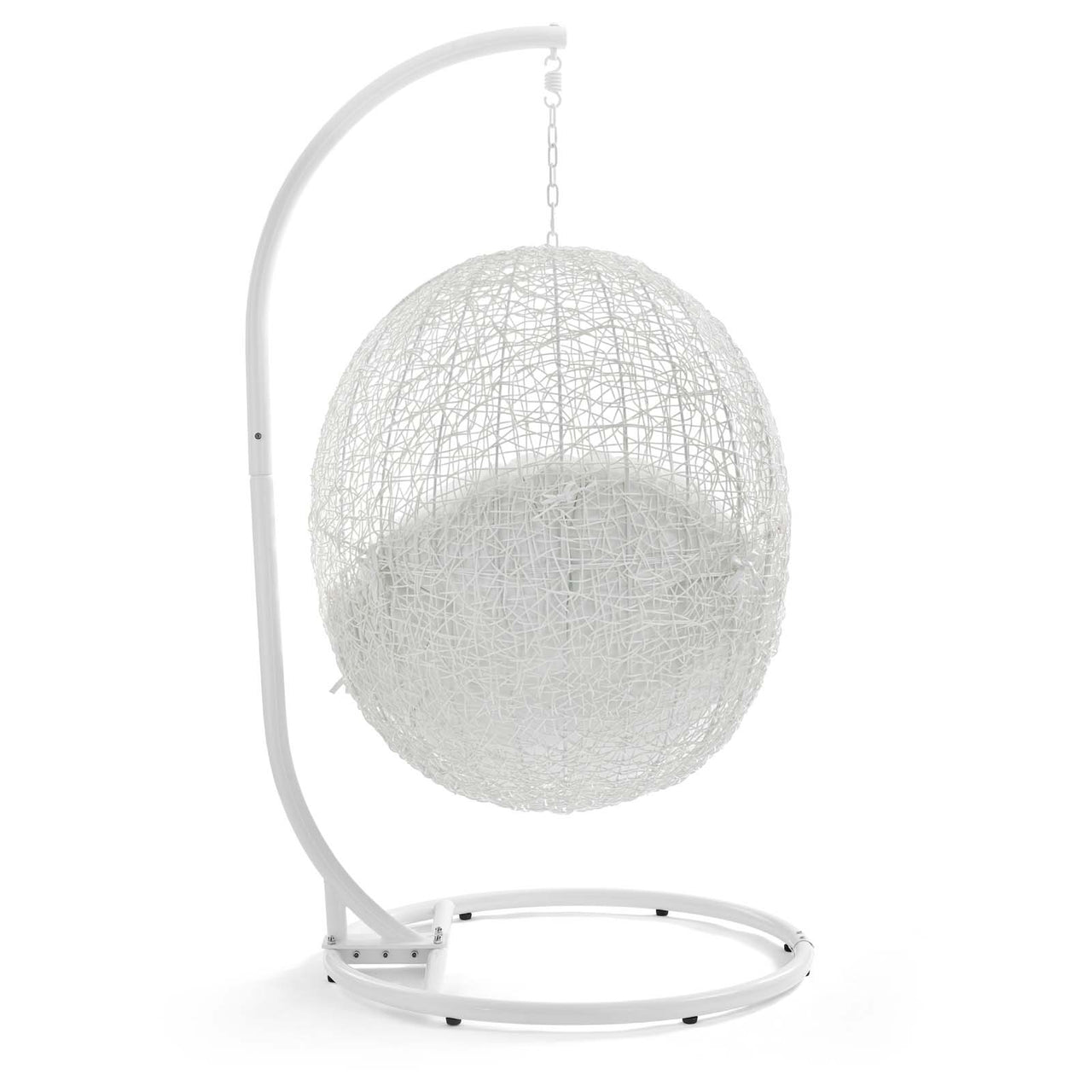 Shell Alfresco Swing Chair w/ Stand, White