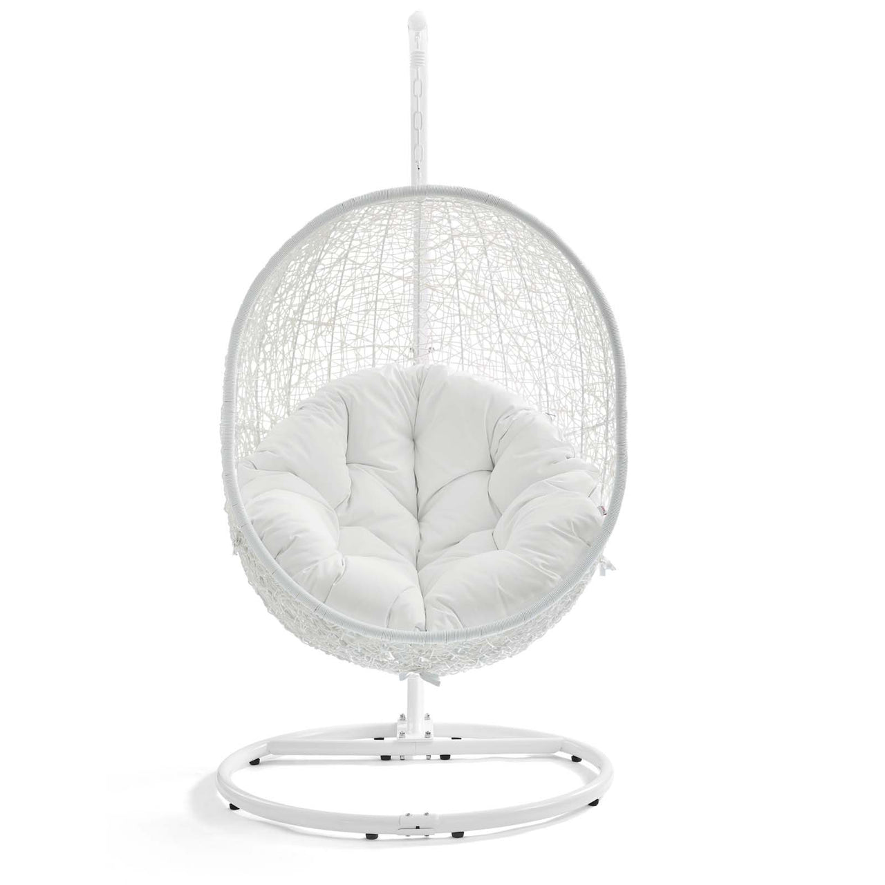 Shell Alfresco Swing Chair w/ Stand, White