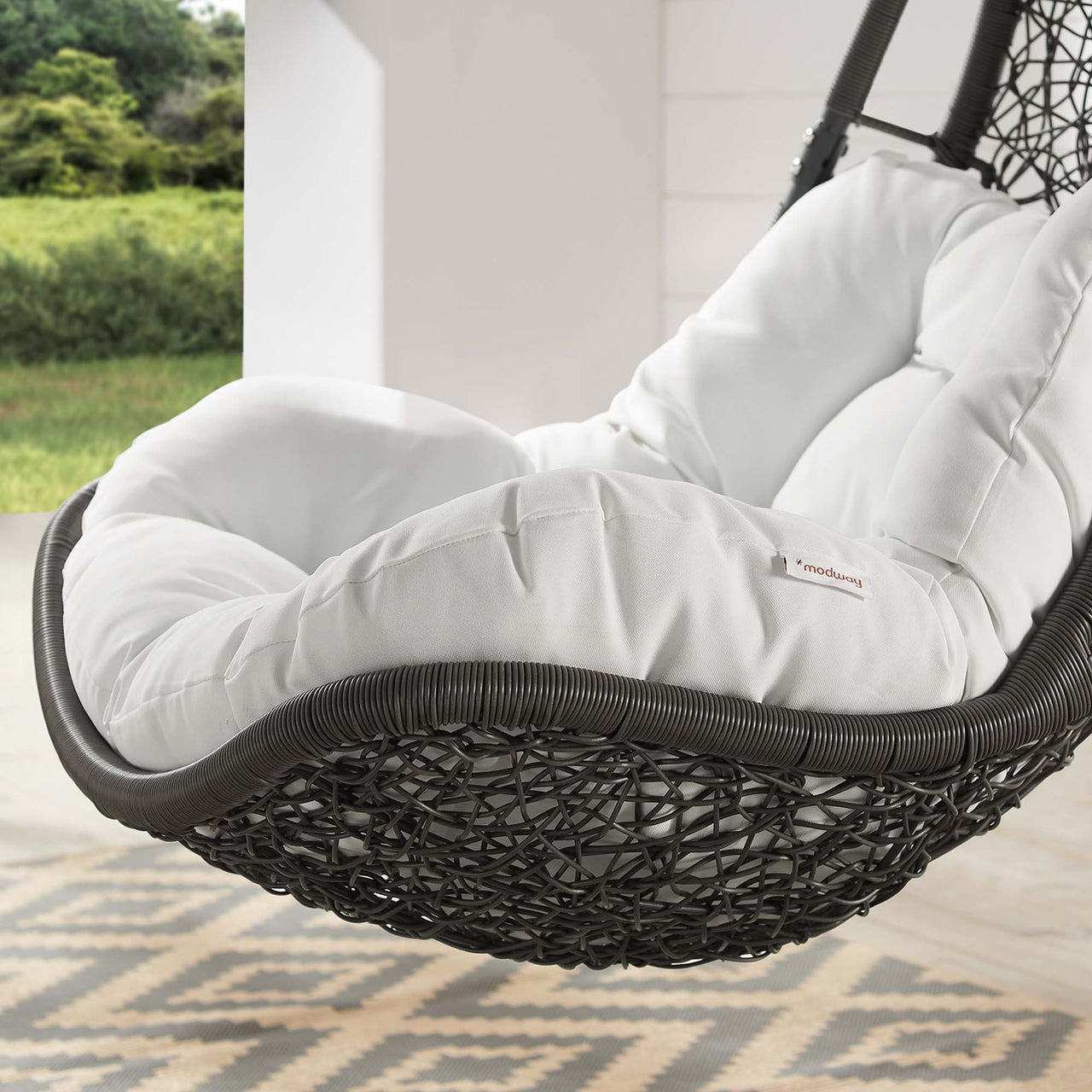 Avielle Swing Chair, Gray & White