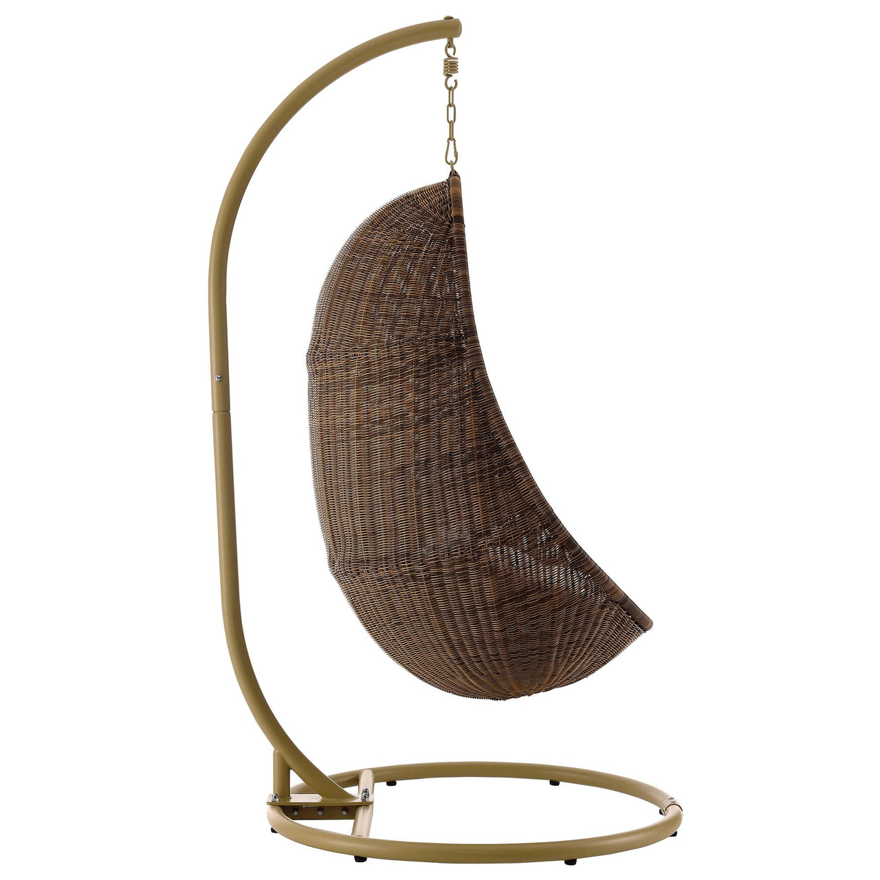 Alquessa Swing Chair w/ Stand, Coffee & White
