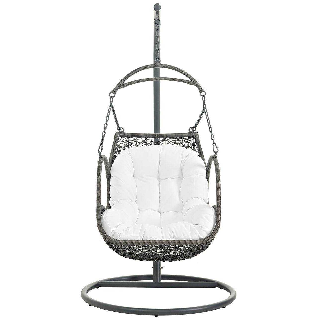 Arbor Outdoor Patio Wood Swing Chair, White