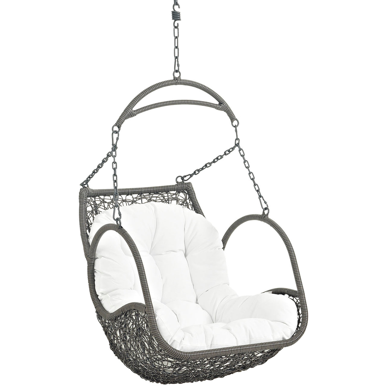Arbor Outdoor Patio Wood Swing Chair, White
