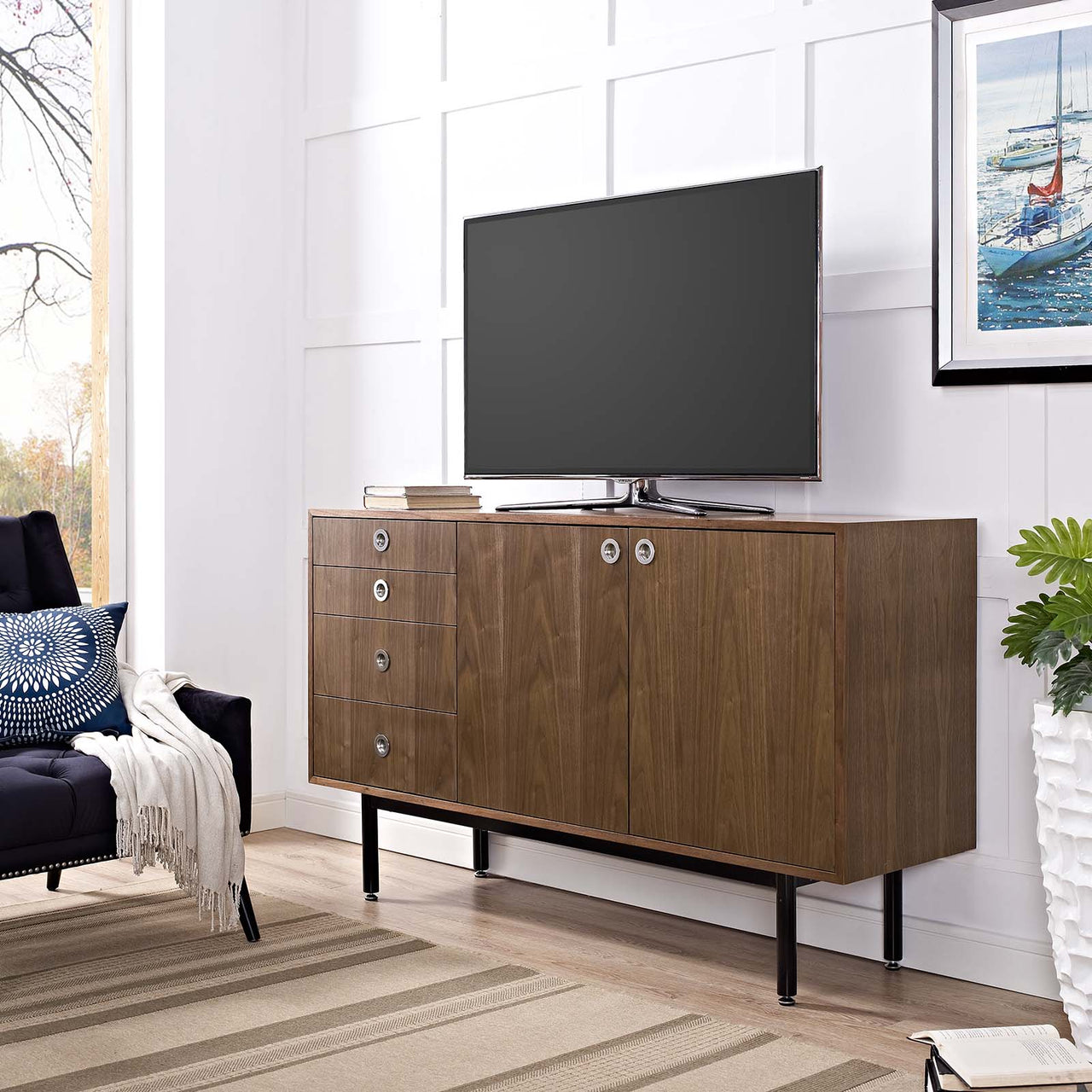 Thalden TV Stand, Walnut