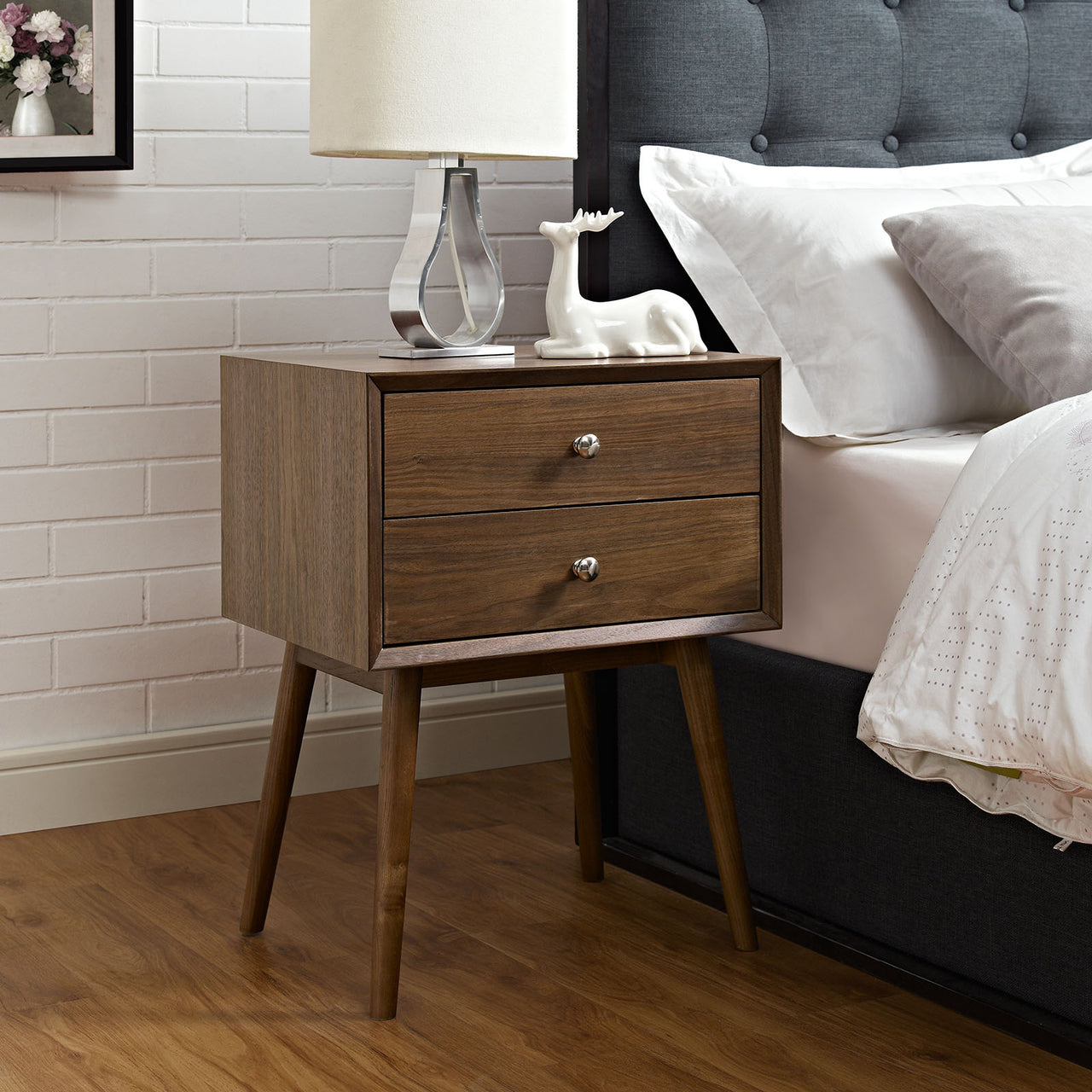 Estara Nightstand, Walnut