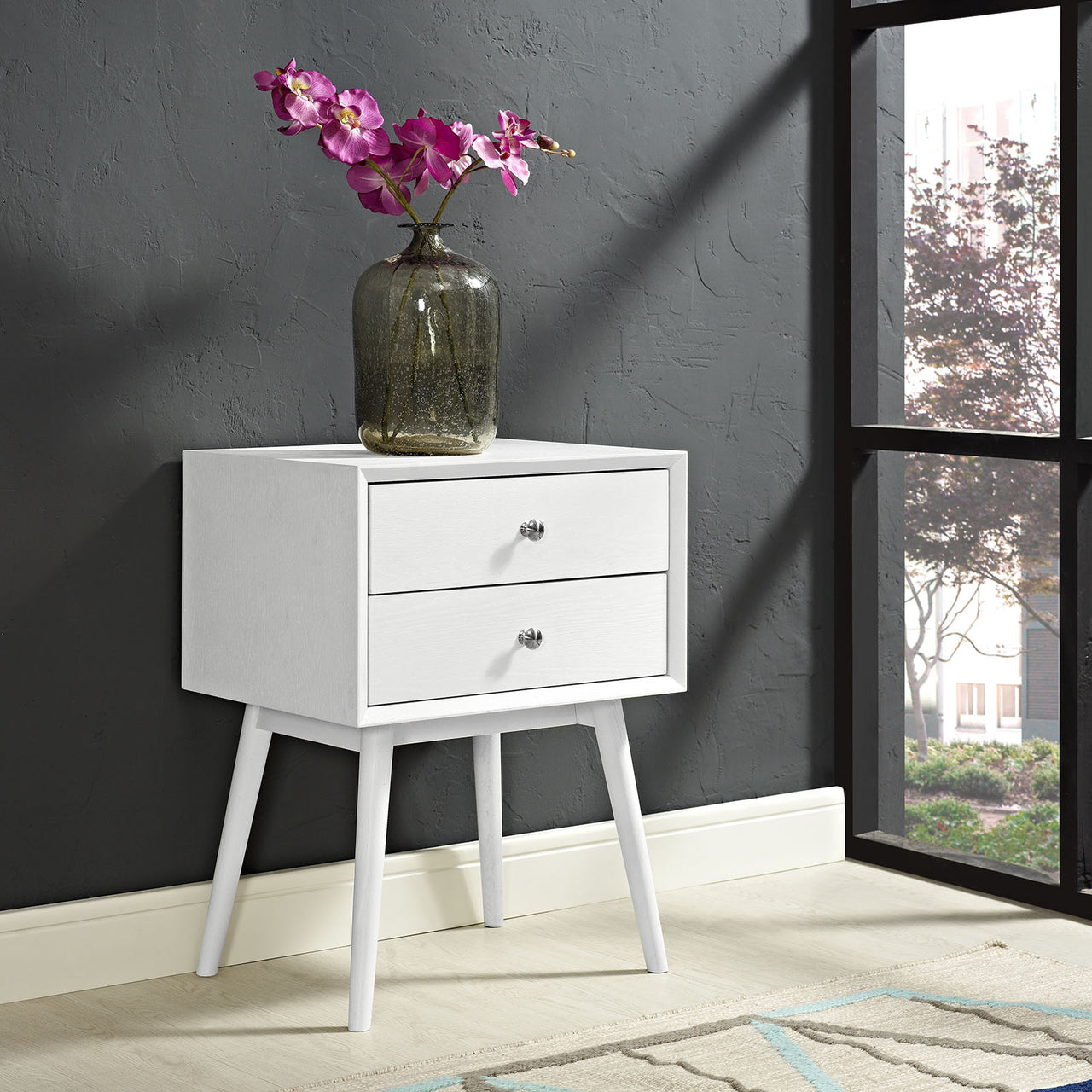 Estara Nightstand, White