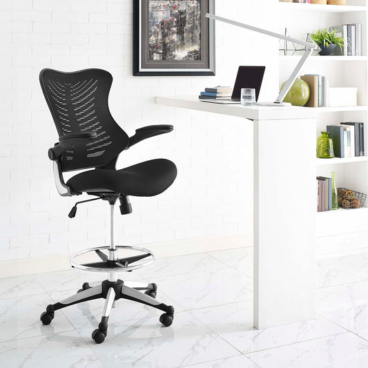Lysari Drafting Chair, Black