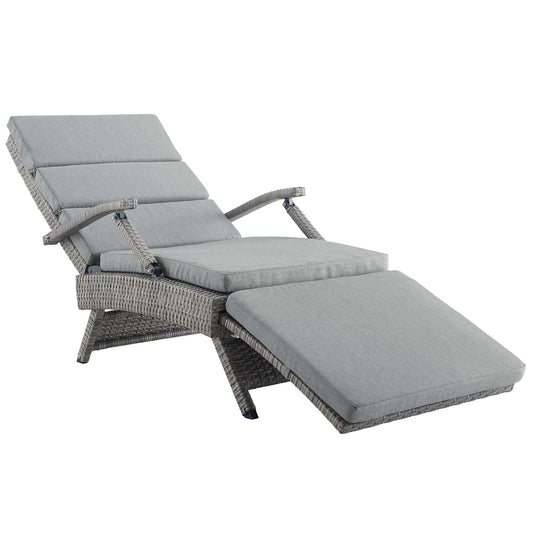 Seluna Alfresco Chaise Lounge, Light Gray & Gray