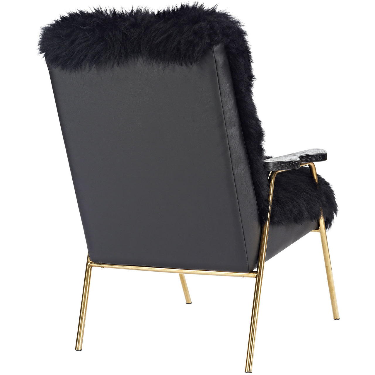 Sylvenor Woolen Pelt Accent Chair, Black