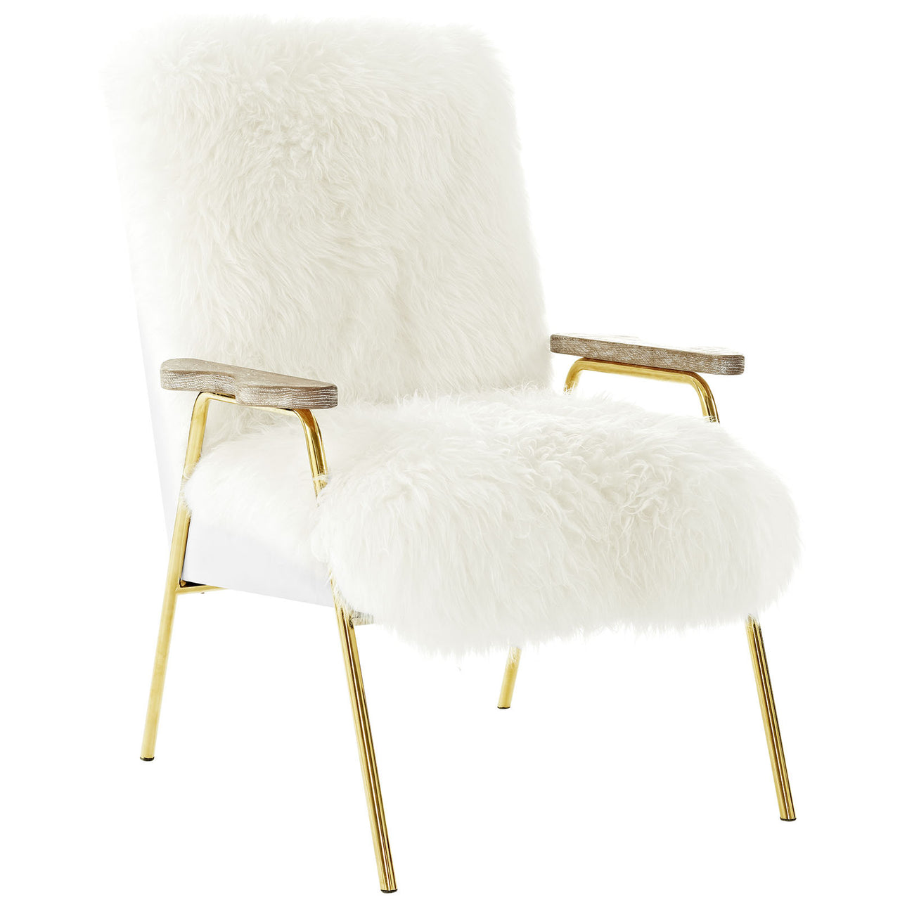 Sprint Sheepskin Armchair, Brown & White