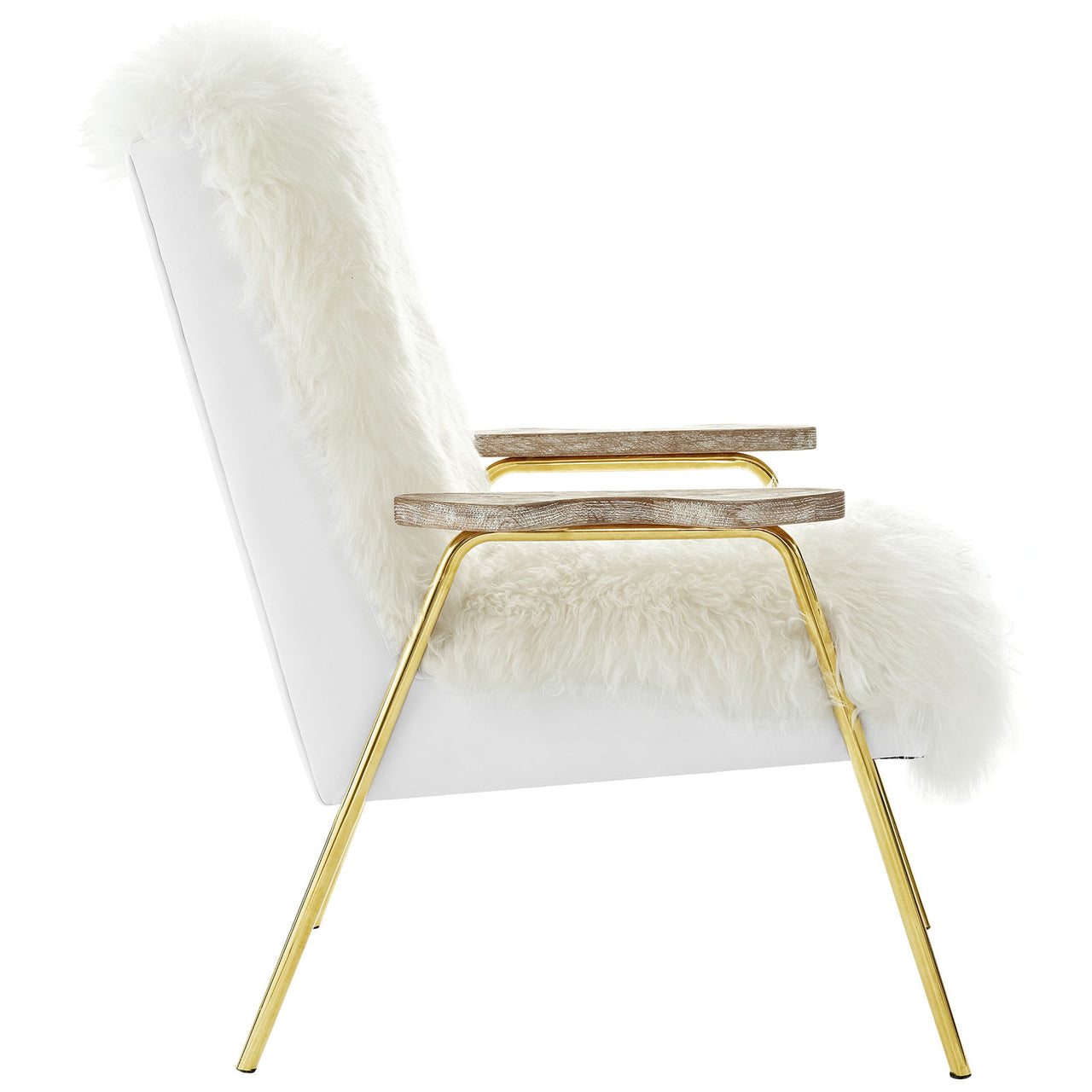 Sprint Sheepskin Armchair, Brown & White