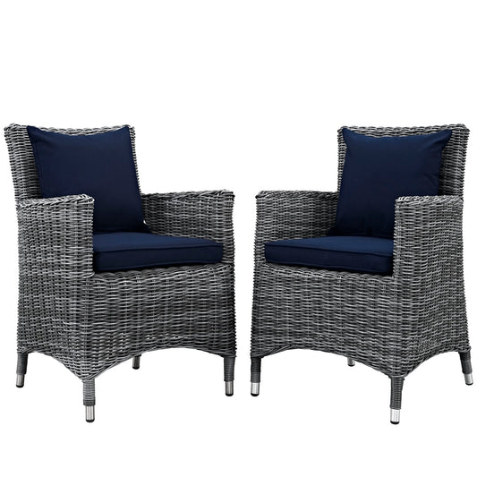 Invocation 2-Piece Alfresco Sunbrella® Dining Set, Canvas Navy