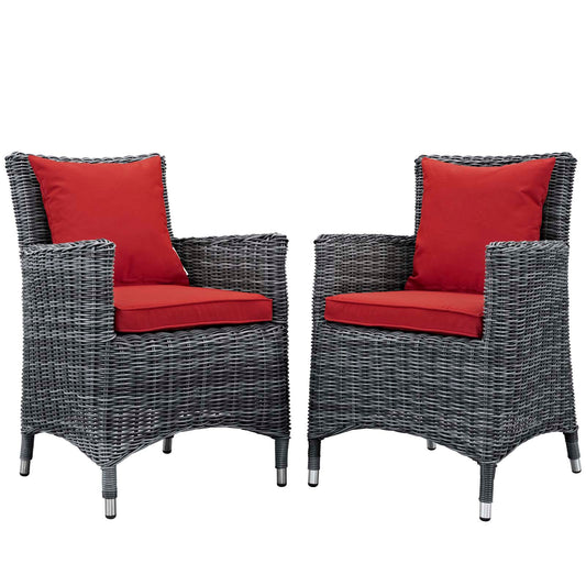 Invocation 2-Piece Alfresco Sunbrella® Dining Set, Canvas Red