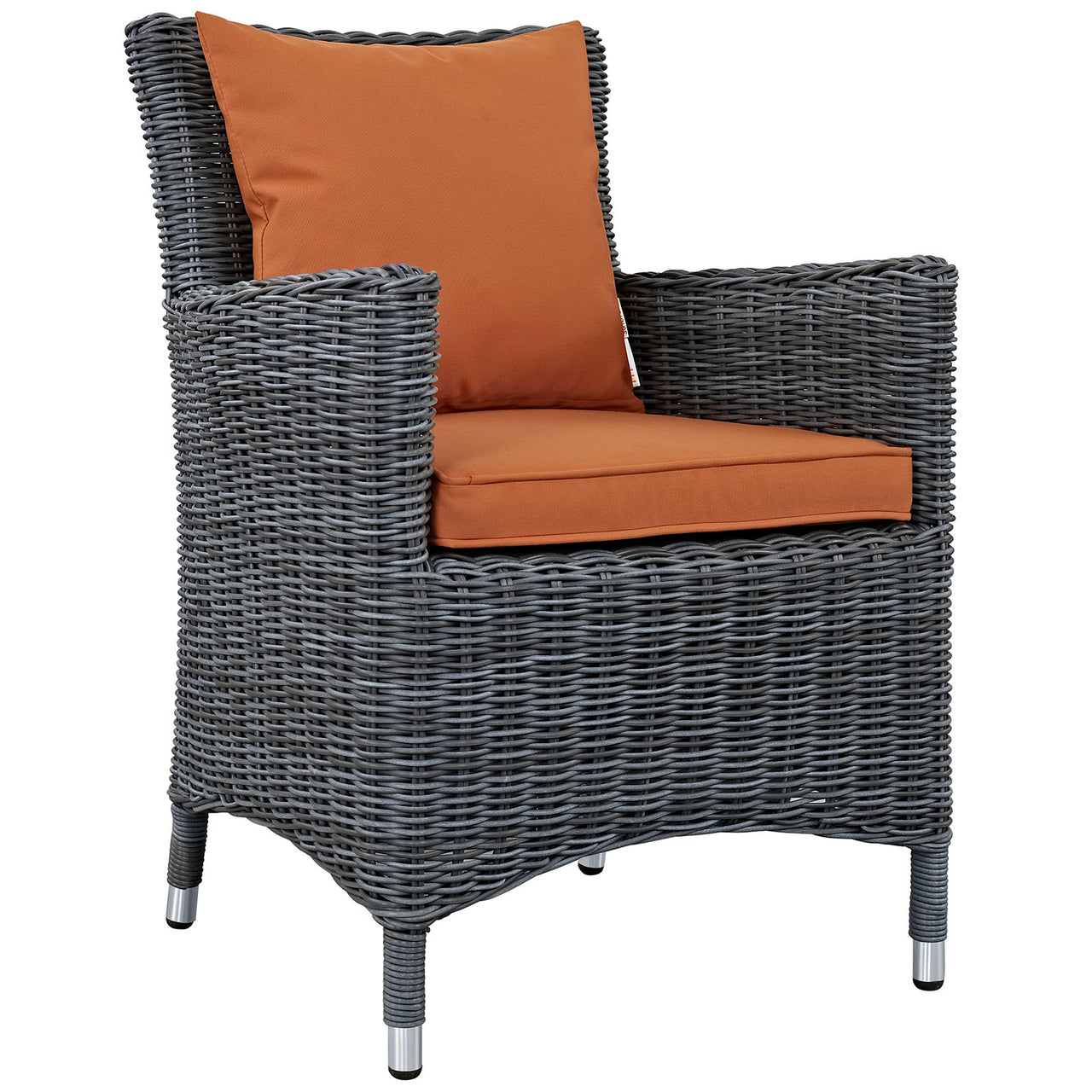 Summon 2 Piece Outdoor Patio Sunbrella® Dining Set, Canvas Tuscan