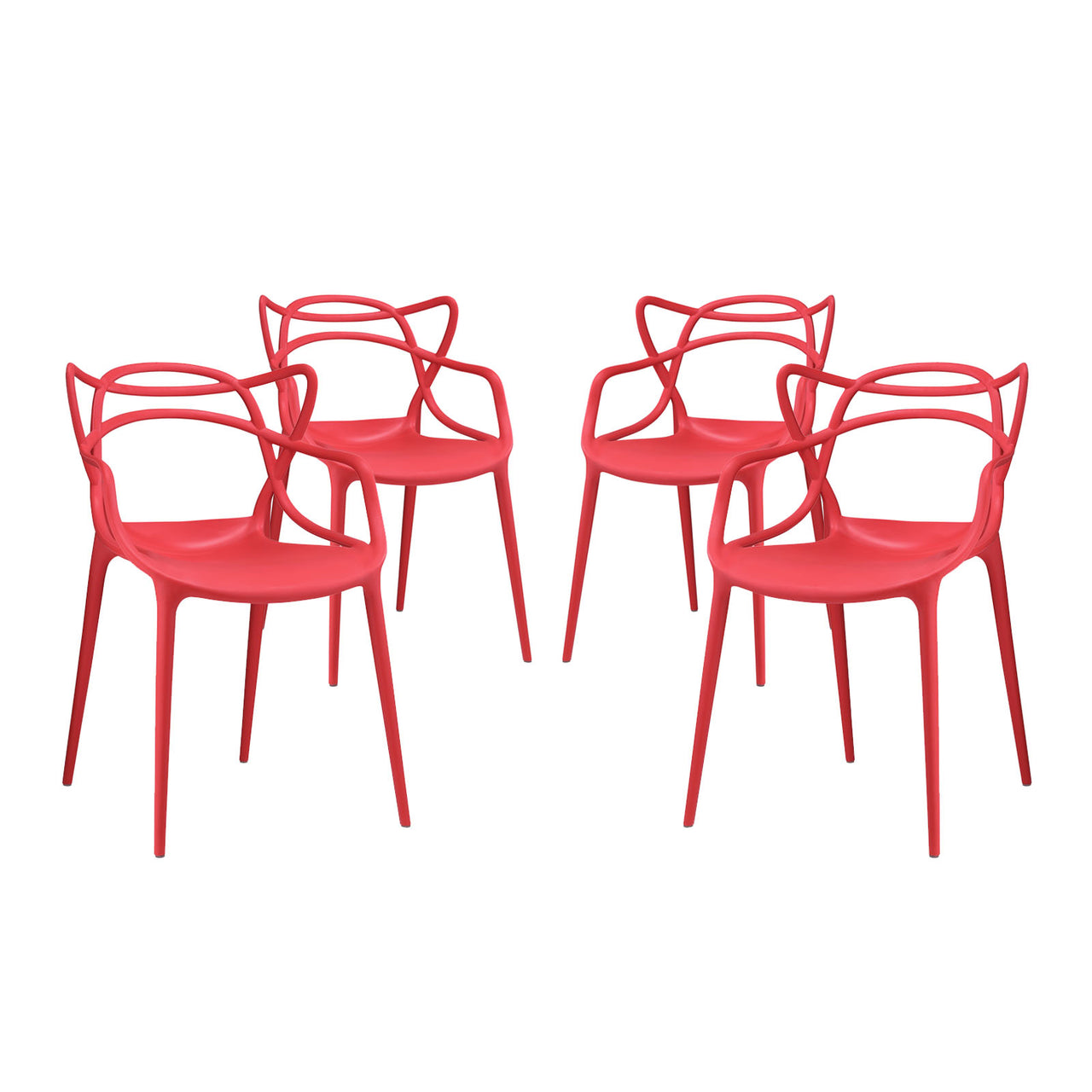 Vine Dining Set of 4, Red