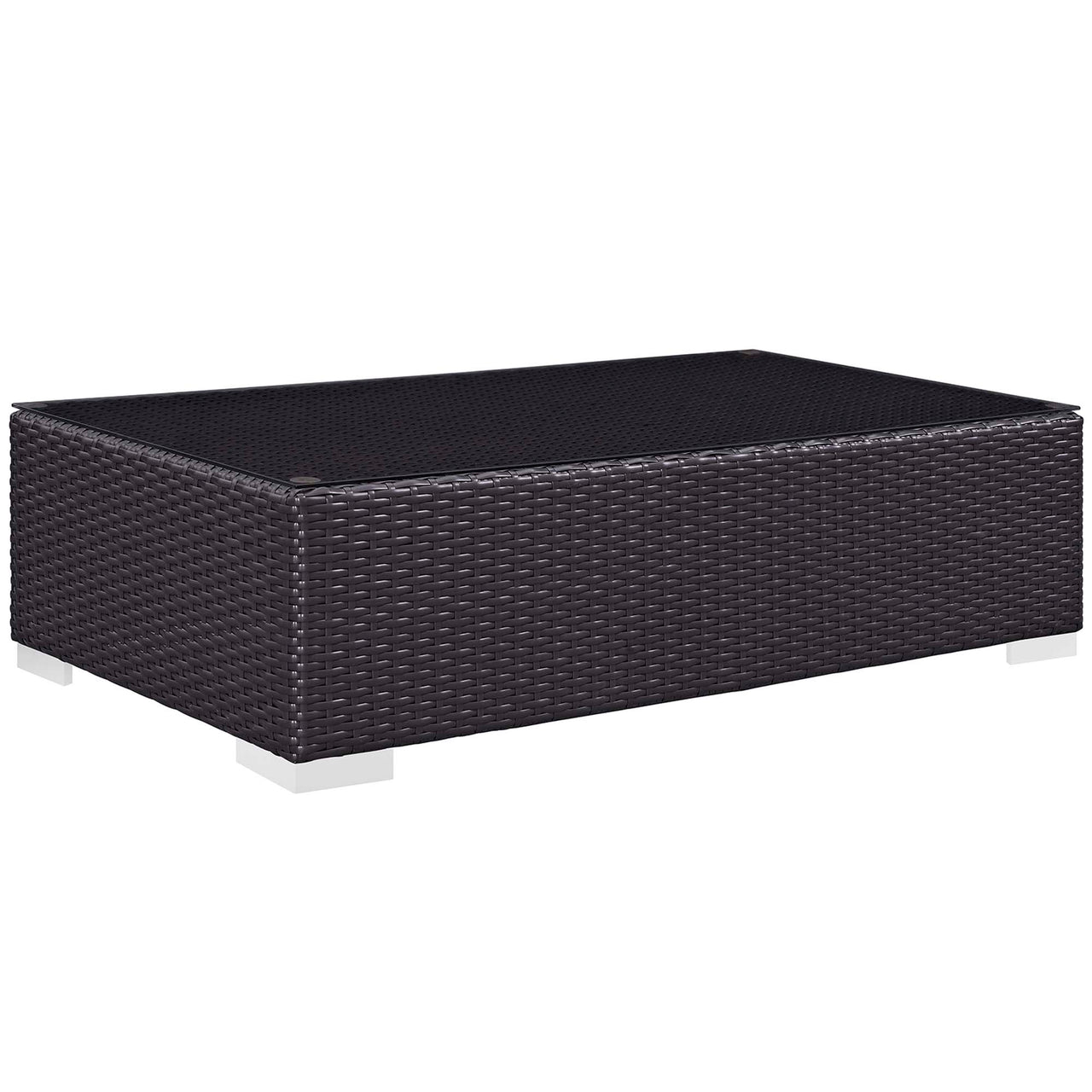Convene 3 Piece Outdoor Patio Sectional, Espresso & Mocha