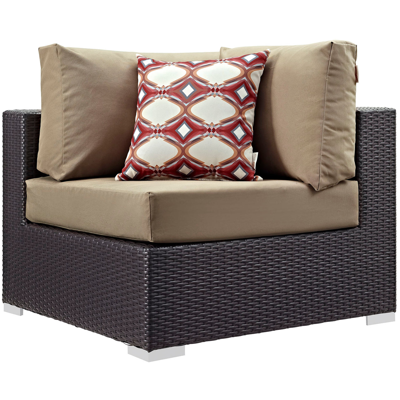 Convene 6 Piece Outdoor Patio Sectional Set, Espresso & Mocha
