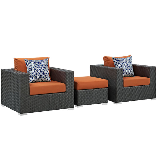 Soul Journey 3-Piece Alfresco Sunbrella® Sectional Set, Canvas Tuscan
