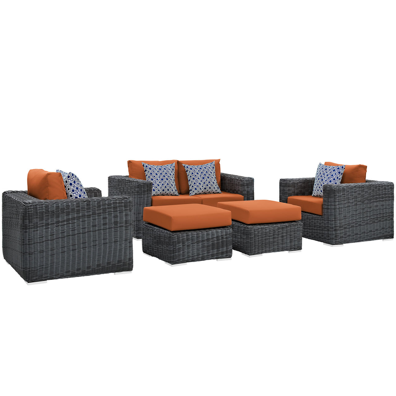 Invocation 5-Piece Alfresco Sunbrella® Sectional Set, Canvas Tuscan