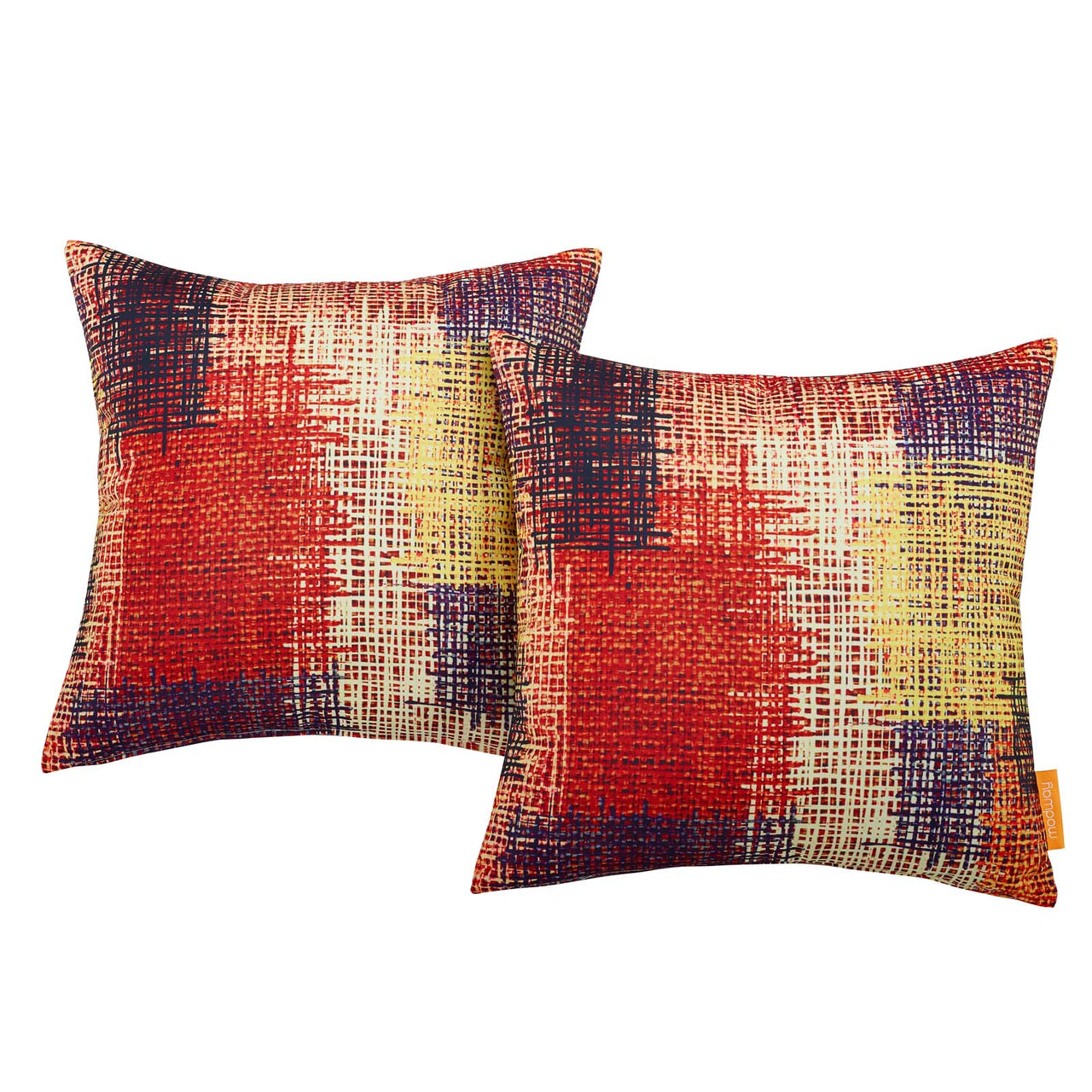 Modway 2 Piece Outdoor Patio Pillow Set, Stitch
